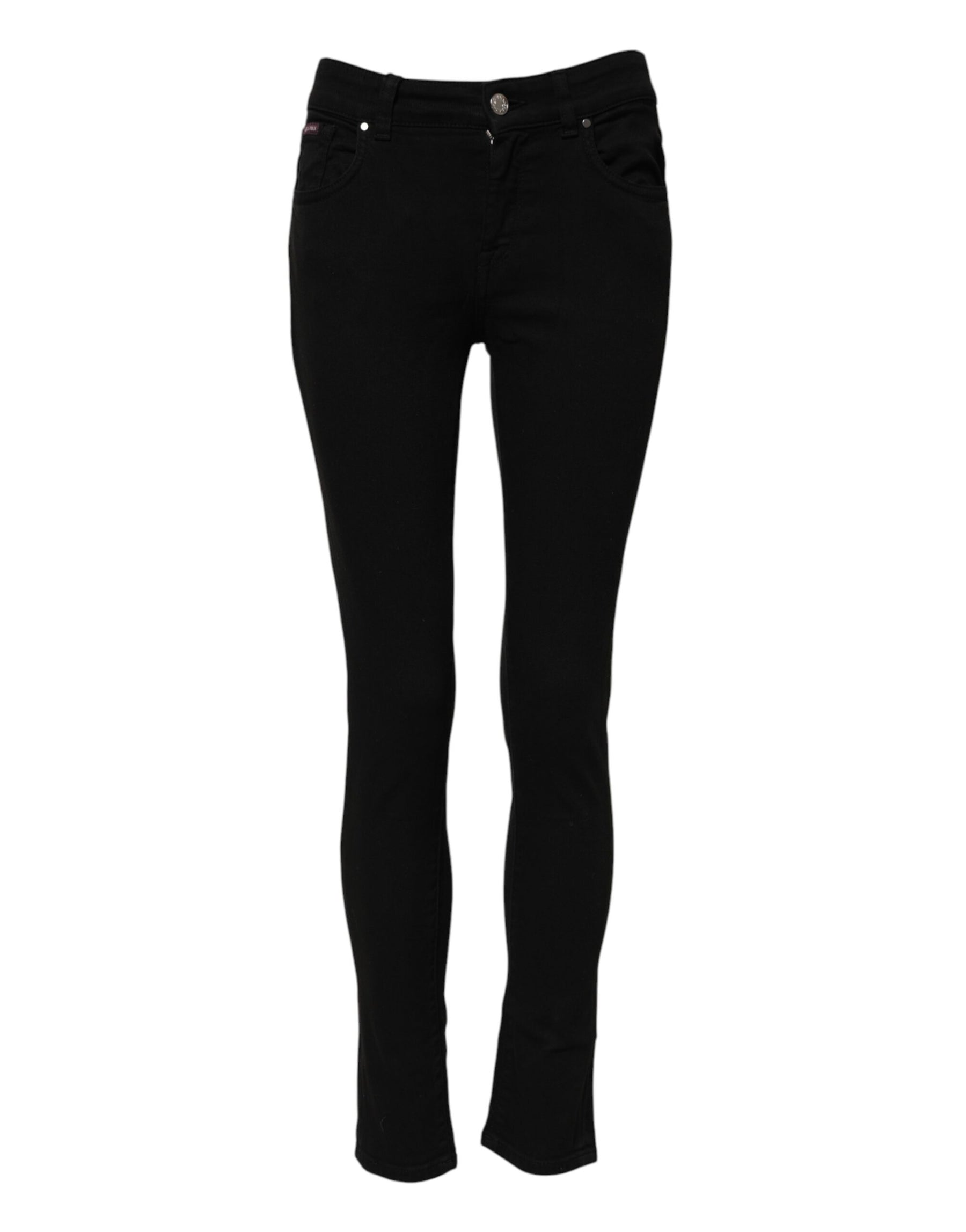 Dolce & Gabbana Black Skinny Cotton Mid Waisted Denim Jeans | Regal Royce