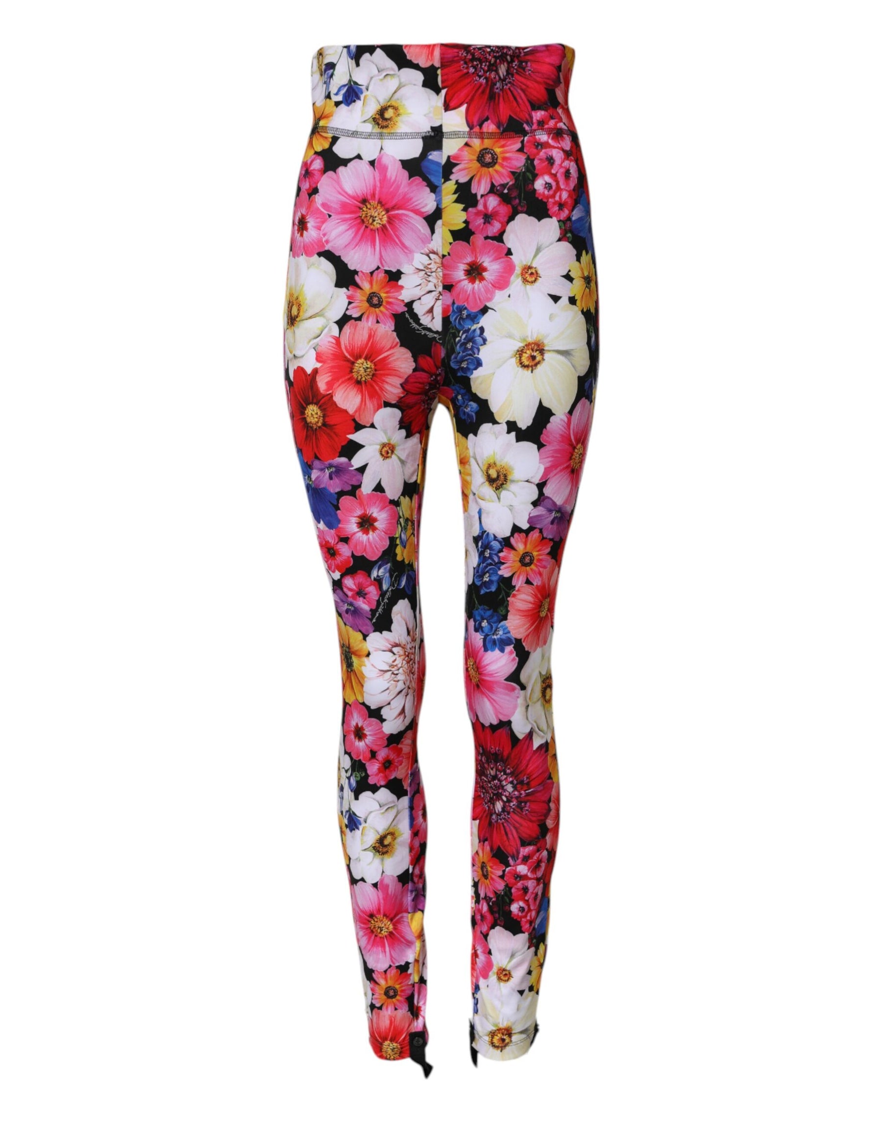 Dolce & Gabbana Multicolor Floral High Waist Leggings Pants | Regal Royce
