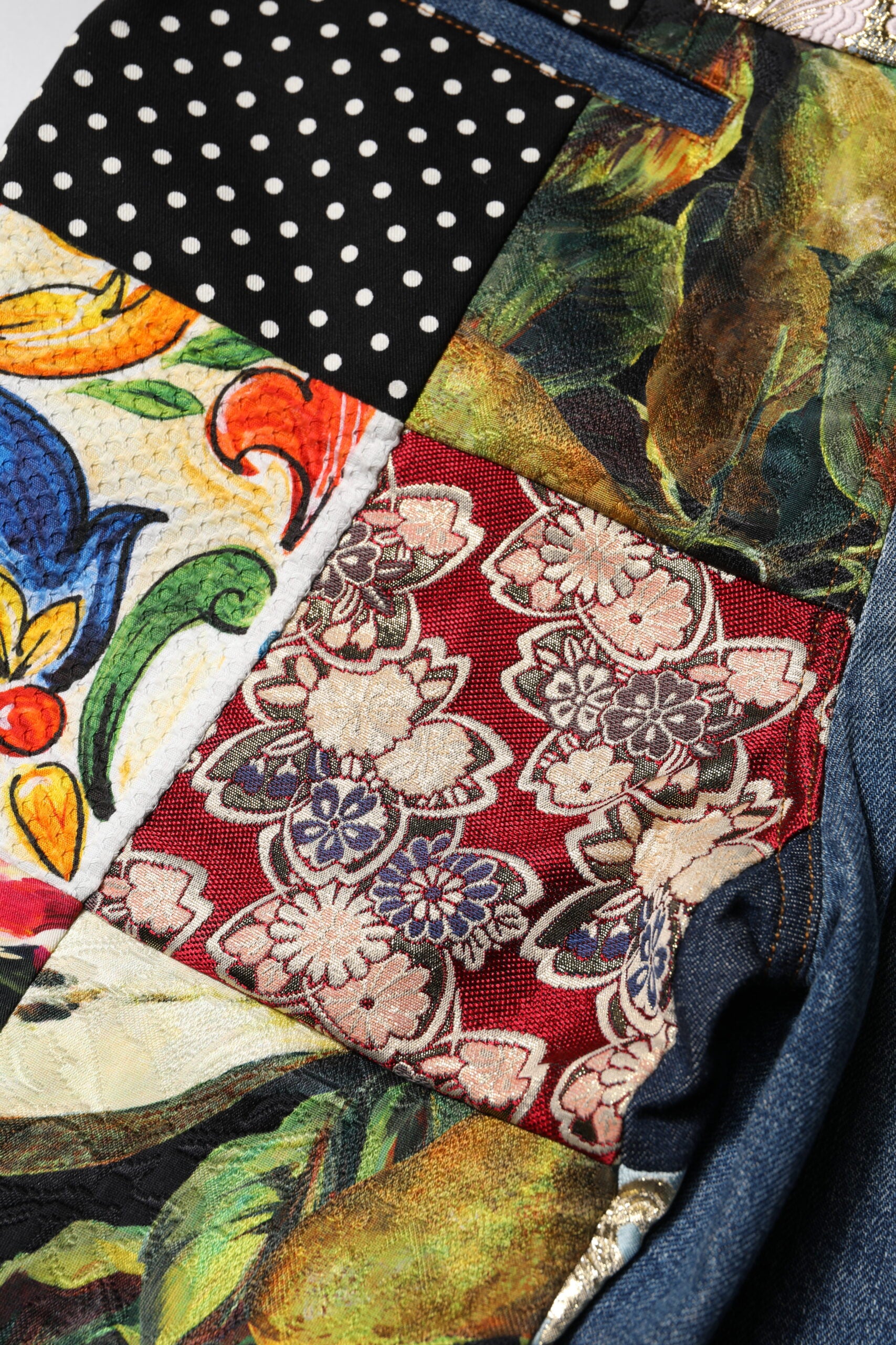 Dolce & Gabbana Blue AMBER Patchwork High Waist Denim Jeans | Regal Royce