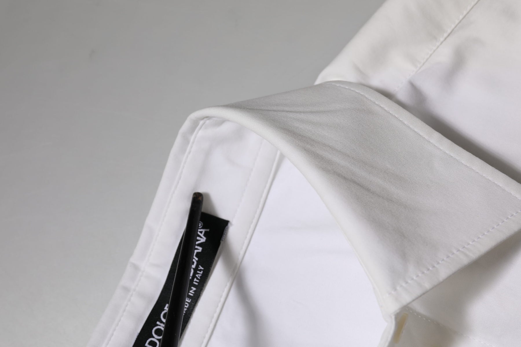 Dolce & Gabbana White Cotton Collared Long Sleeves Top Shirt | Regal Royce