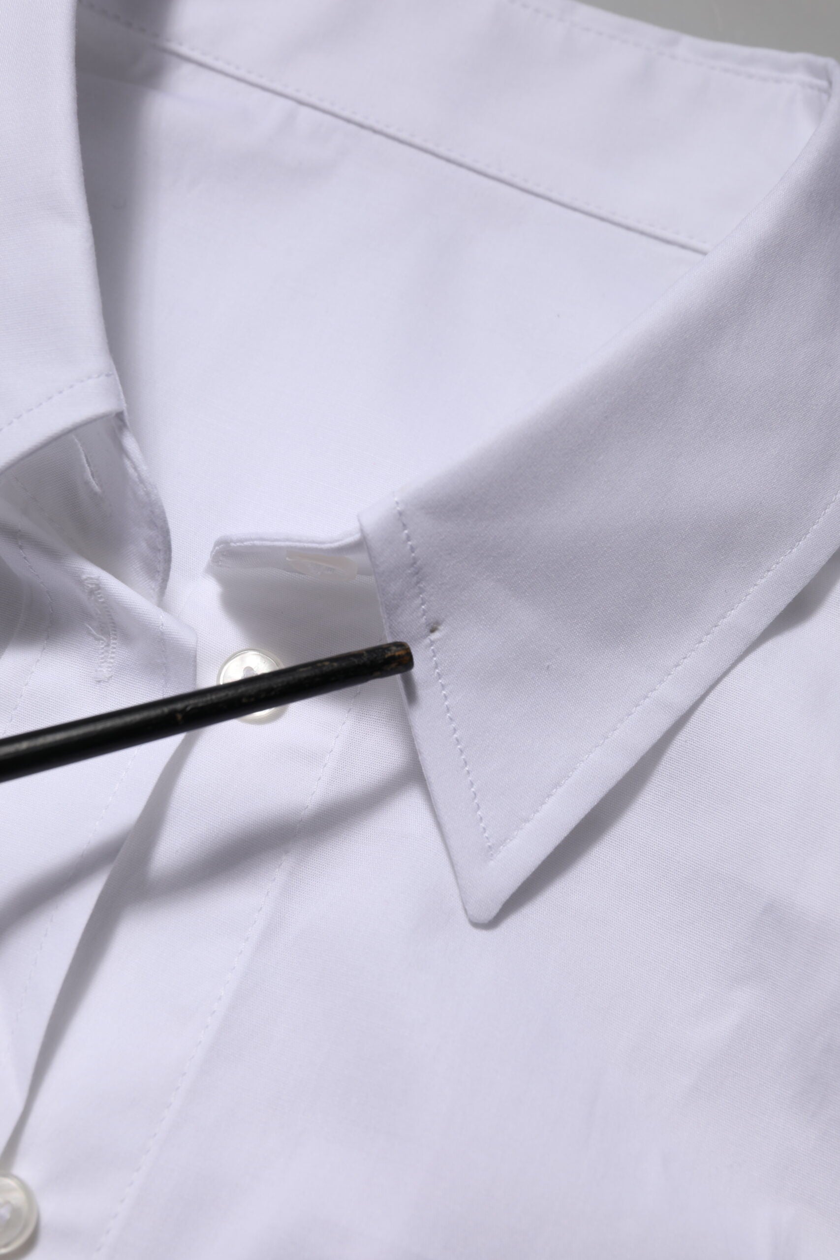 Dolce & Gabbana White Cotton Collared Long Sleeves Top Shirt | Regal Royce