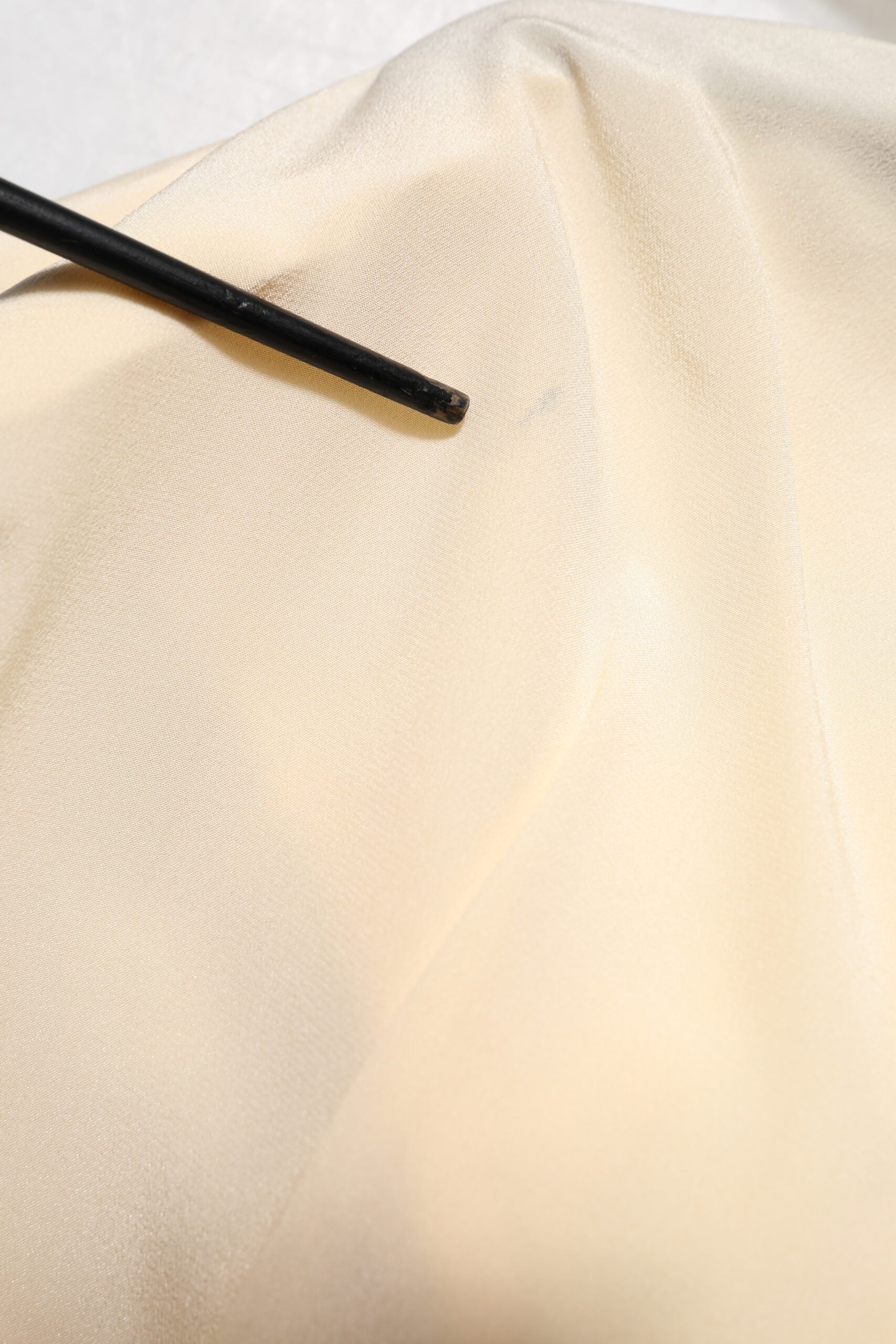 Dolce & Gabbana Light Yellow Silk Ascot Collared Blouse Top | Regal Royce