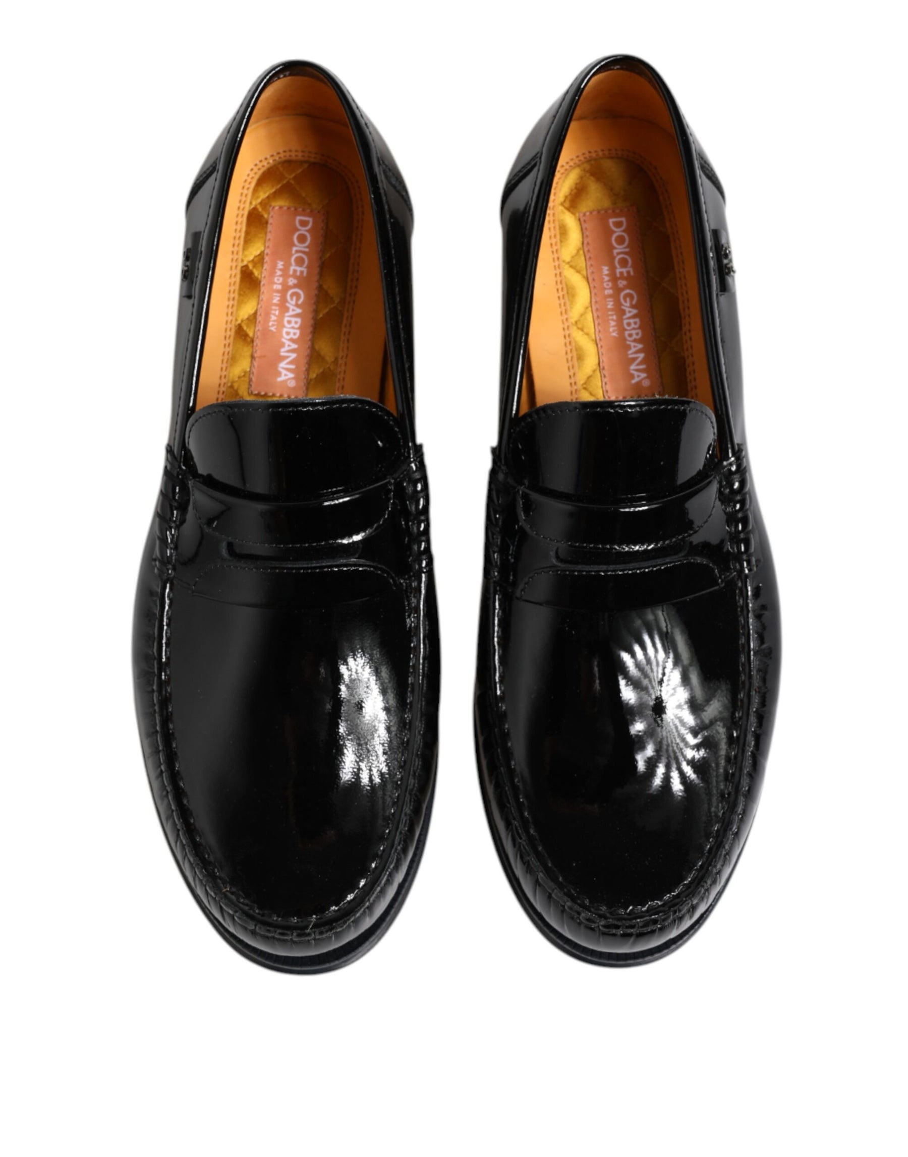 Dolce & Gabbana Black Leather Slip On Loafers Dress Shoes | Regal Royce