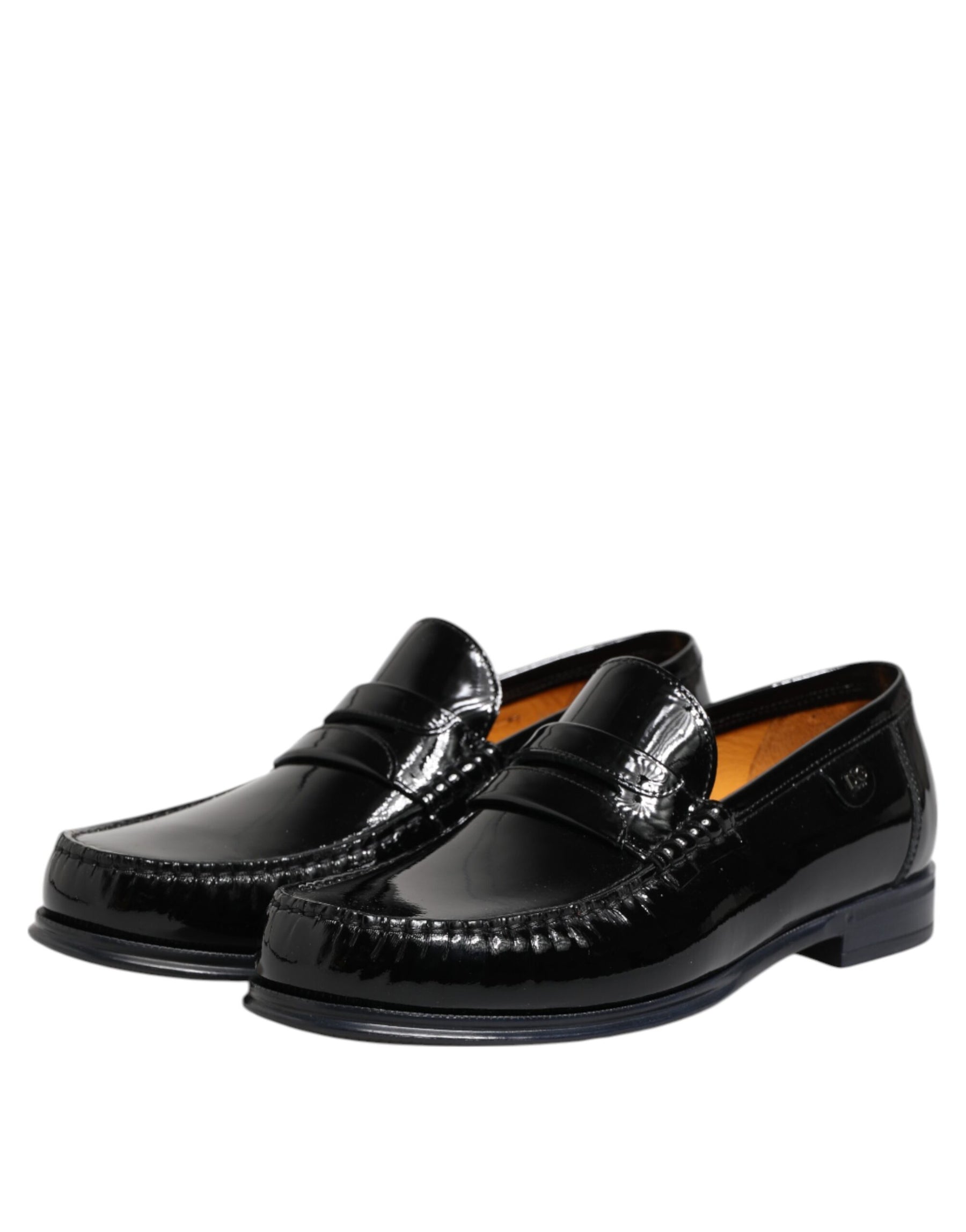 Dolce & Gabbana Black Leather Slip On Loafers Dress Shoes | Regal Royce
