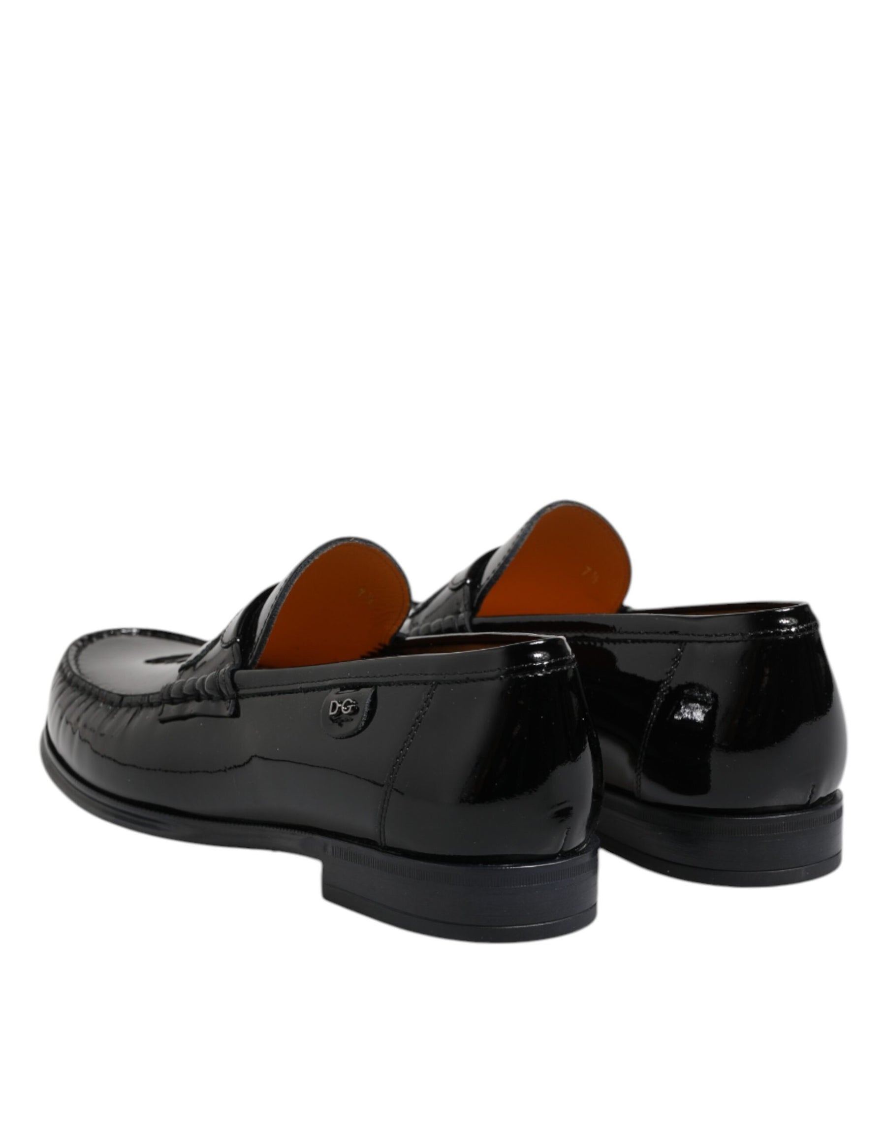 Dolce & Gabbana Black Leather Slip On Loafers Dress Shoes | Regal Royce