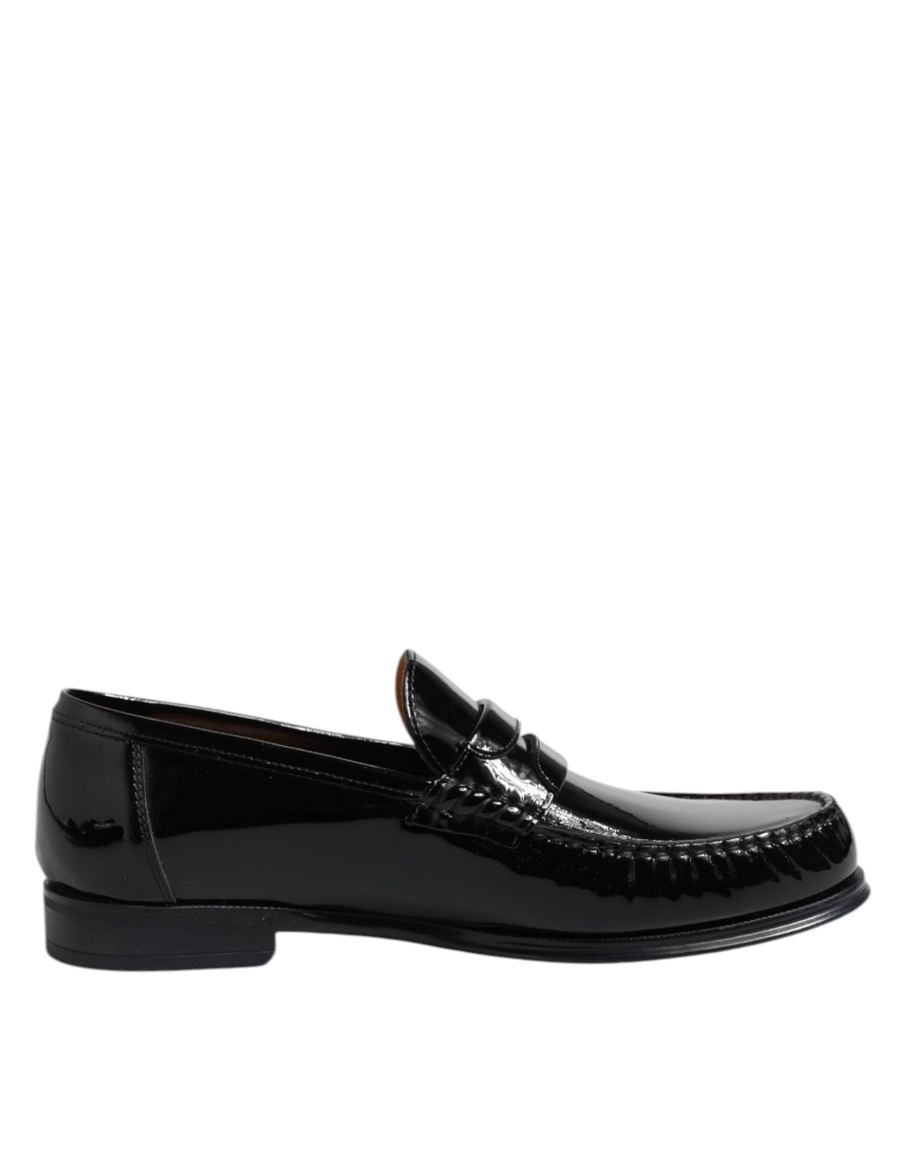 Dolce & Gabbana Black Leather Slip On Loafers Dress Shoes | Regal Royce