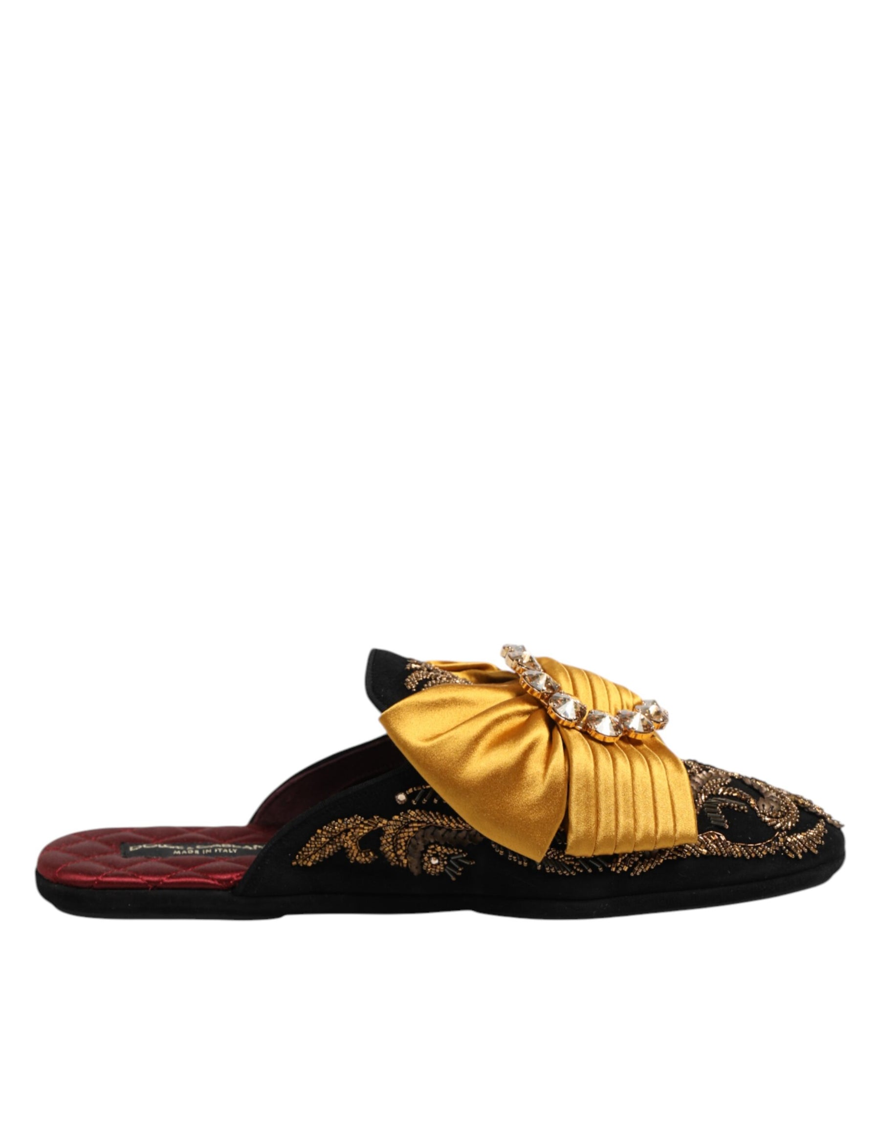 Dolce & Gabbana Multicolor Embellished Flat Sandals Shoes | Regal Royce