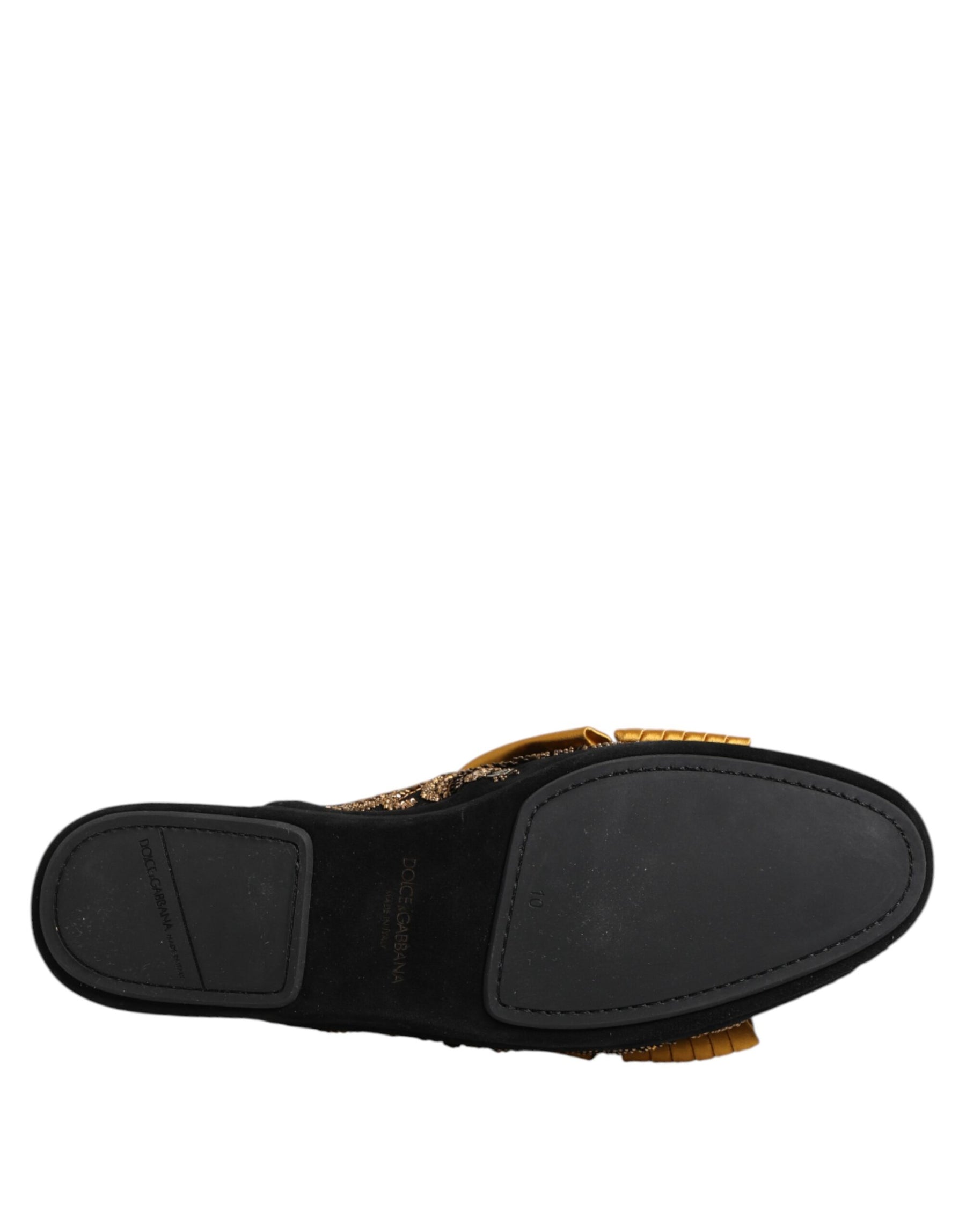 Dolce & Gabbana Multicolor Embellished Flat Sandals Shoes | Regal Royce