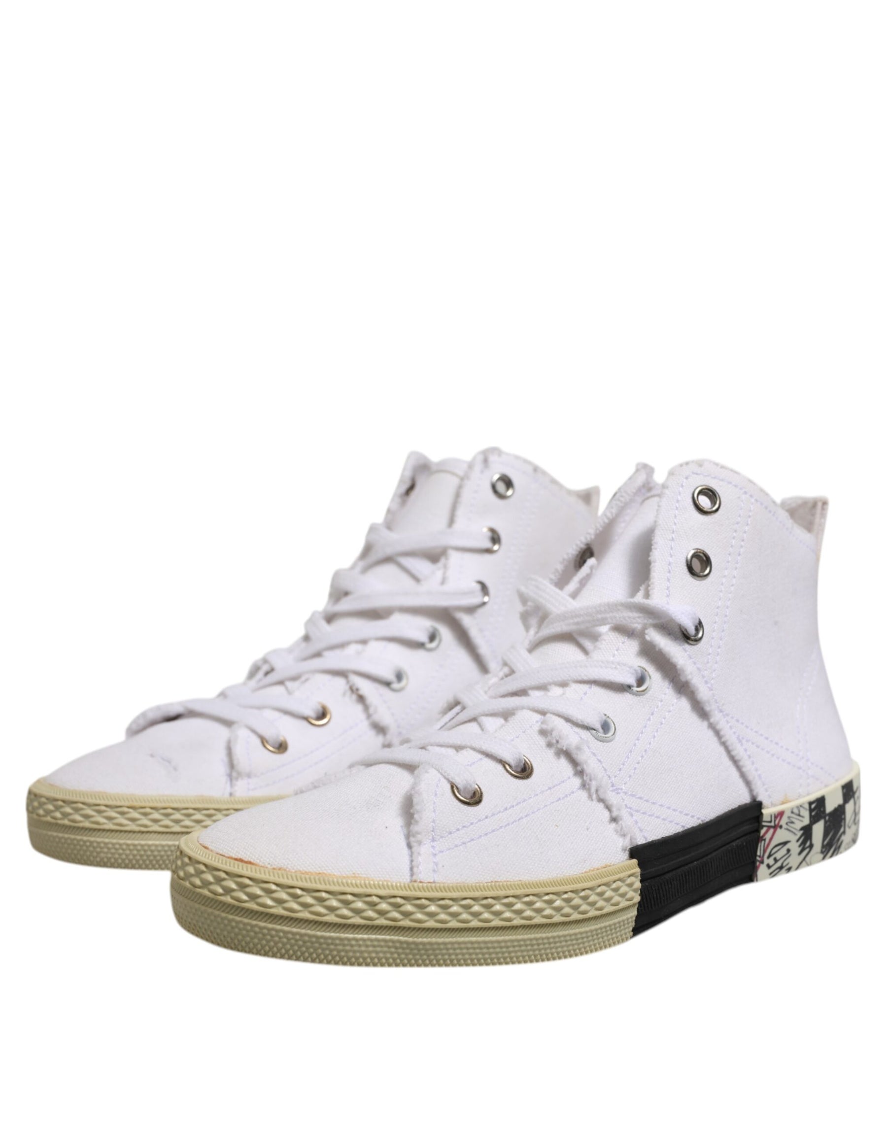 Maison Margiela White Lace Up Mid Top Women Sneakers Shoes | Regal Royce