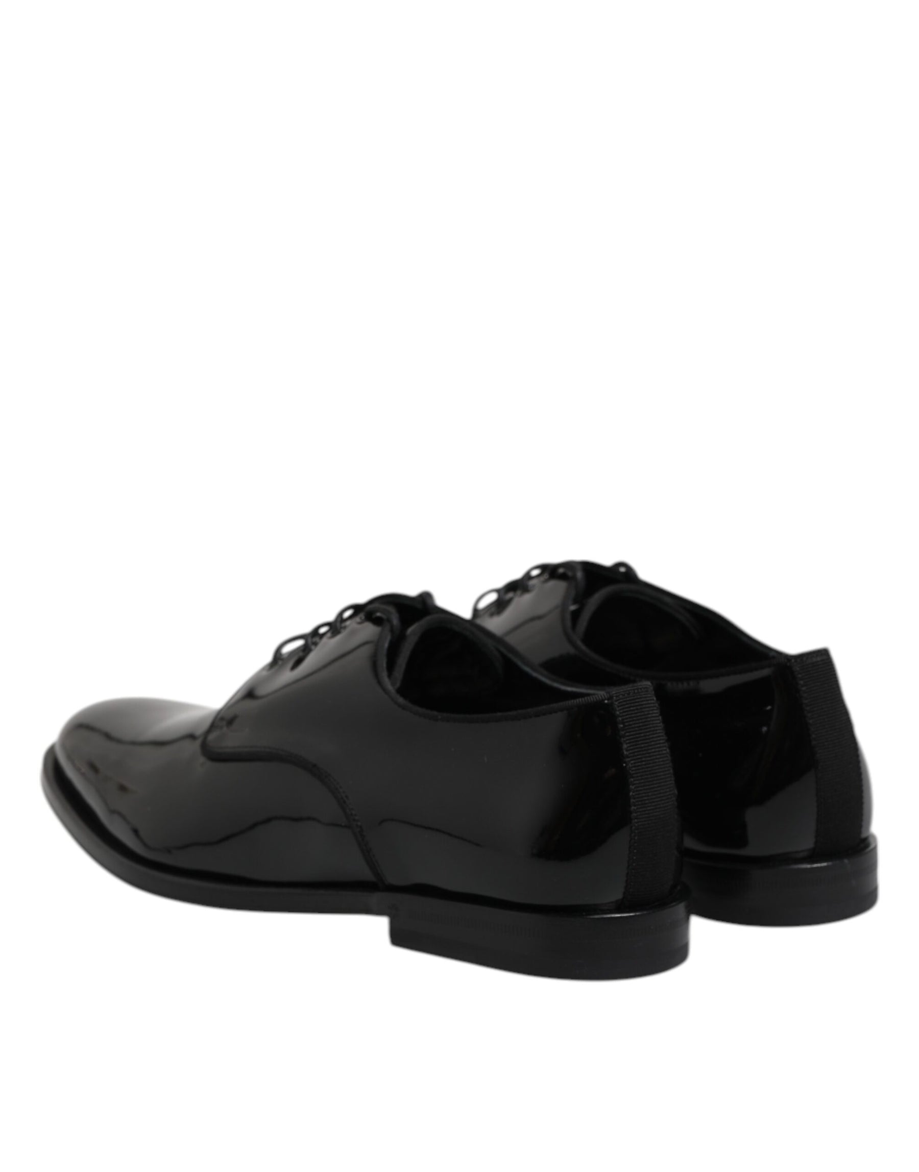 Dolce & Gabbana Black Patent Leather Derby Formal Dress Shoes | Regal Royce