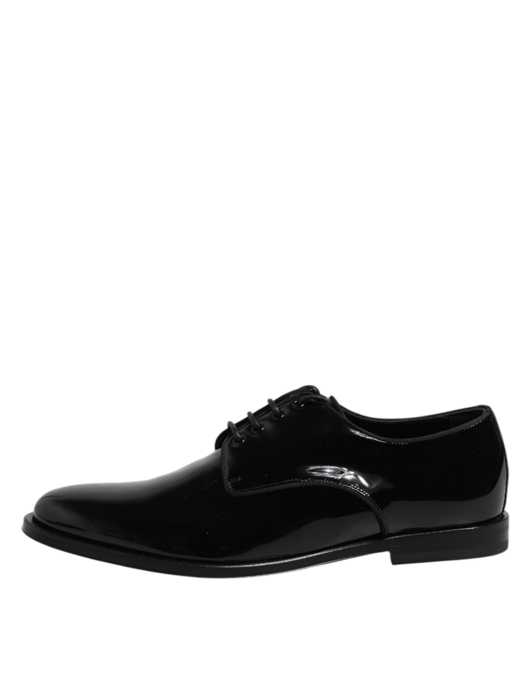 Dolce & Gabbana Black Patent Leather Derby Formal Dress Shoes | Regal Royce