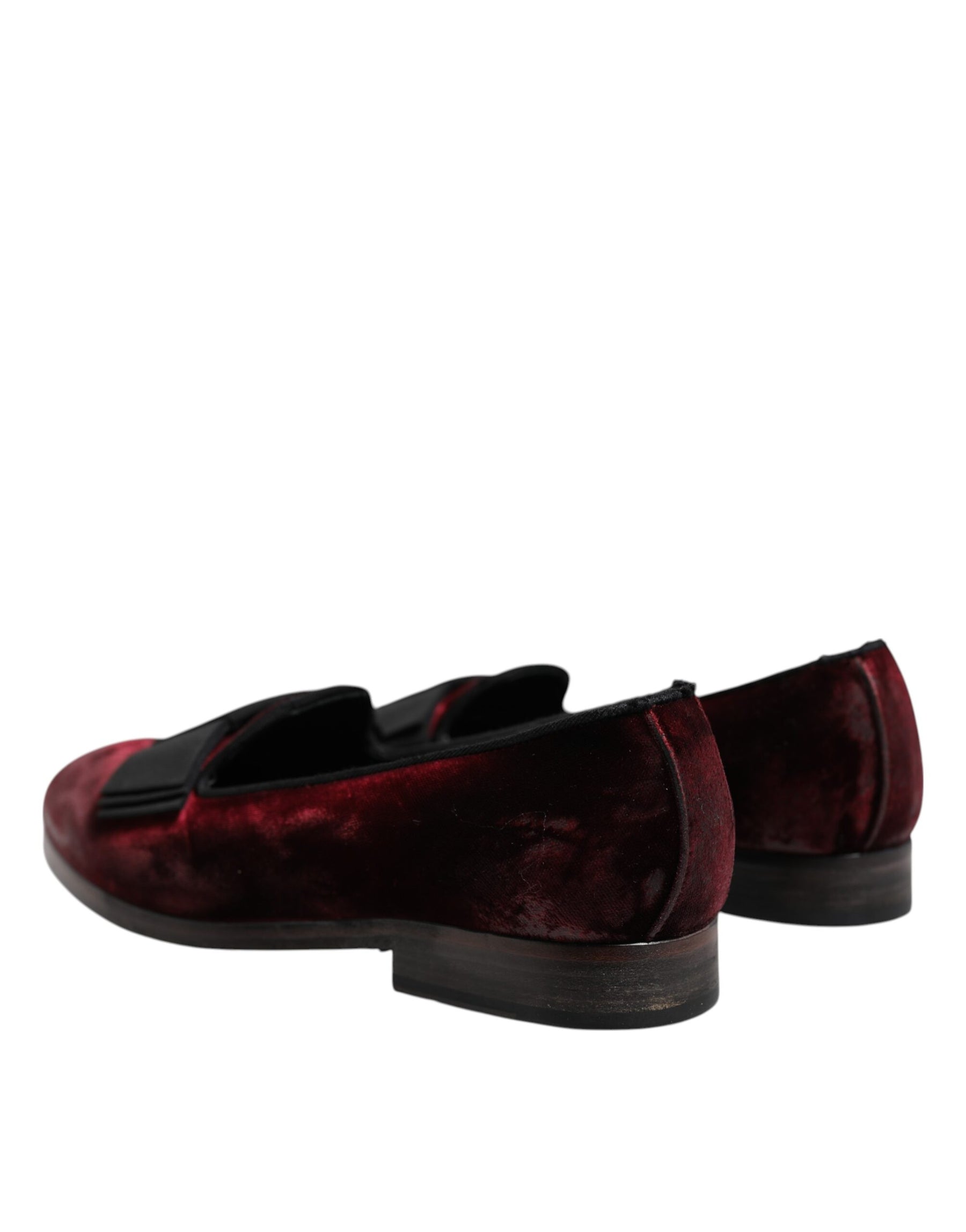 Dolce & Gabbana Red Velvet Men Slip On Loafers Dress Shoes | Regal Royce