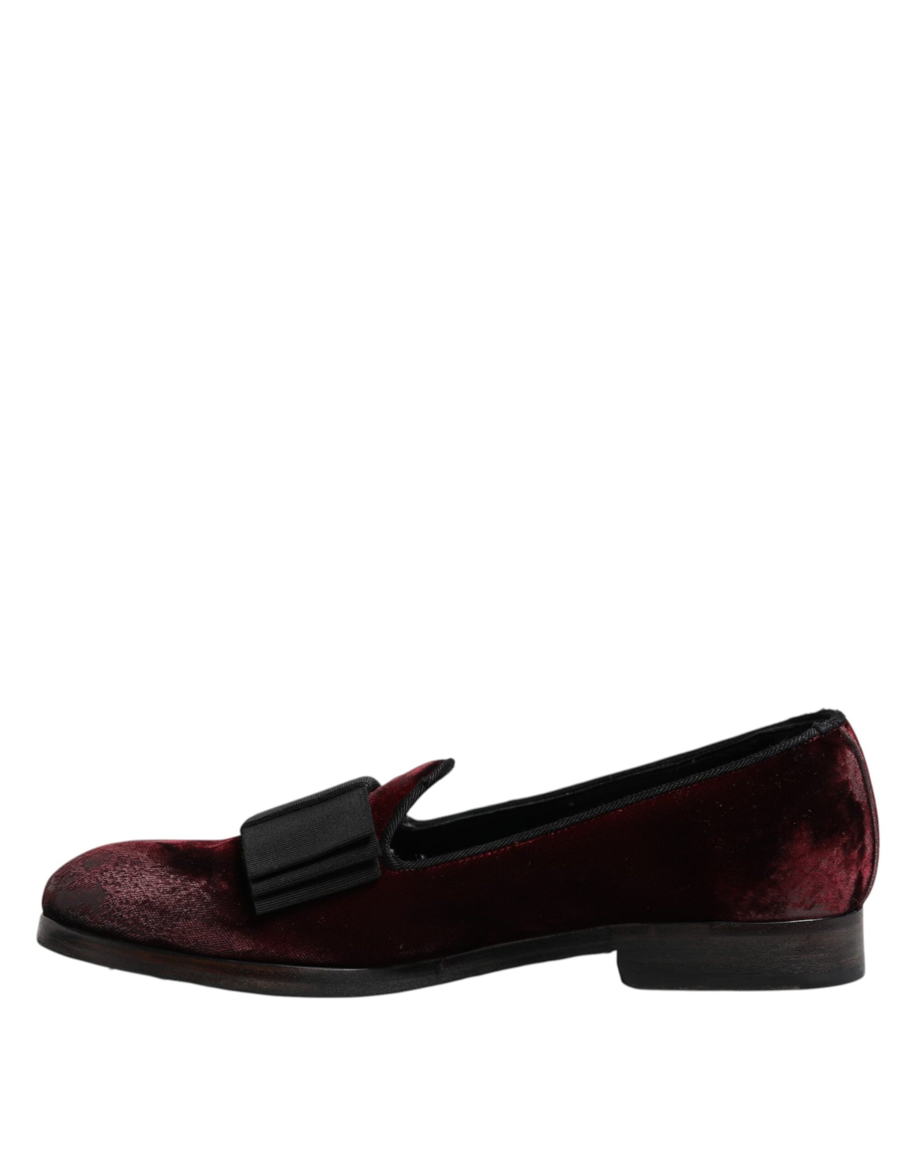 Dolce & Gabbana Red Velvet Men Slip On Loafers Dress Shoes | Regal Royce