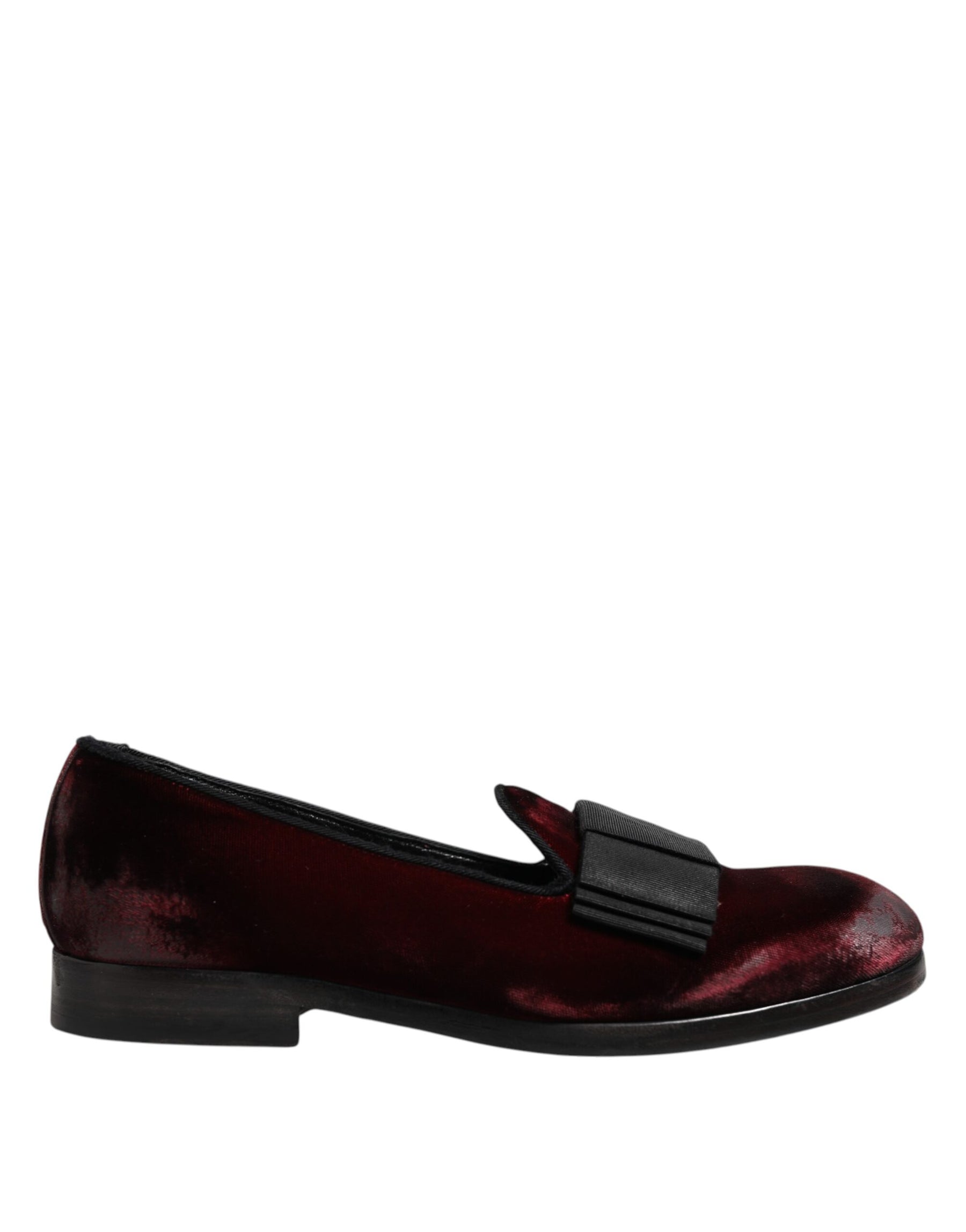 Dolce & Gabbana Red Velvet Men Slip On Loafers Dress Shoes | Regal Royce
