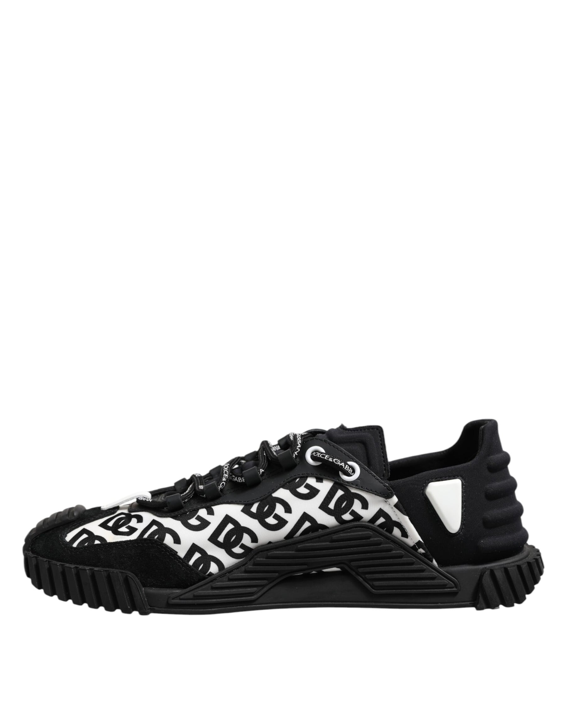 Dolce & Gabbana Black Logo Lace Up Low Top NS1 Sneakers Shoes | Regal Royce