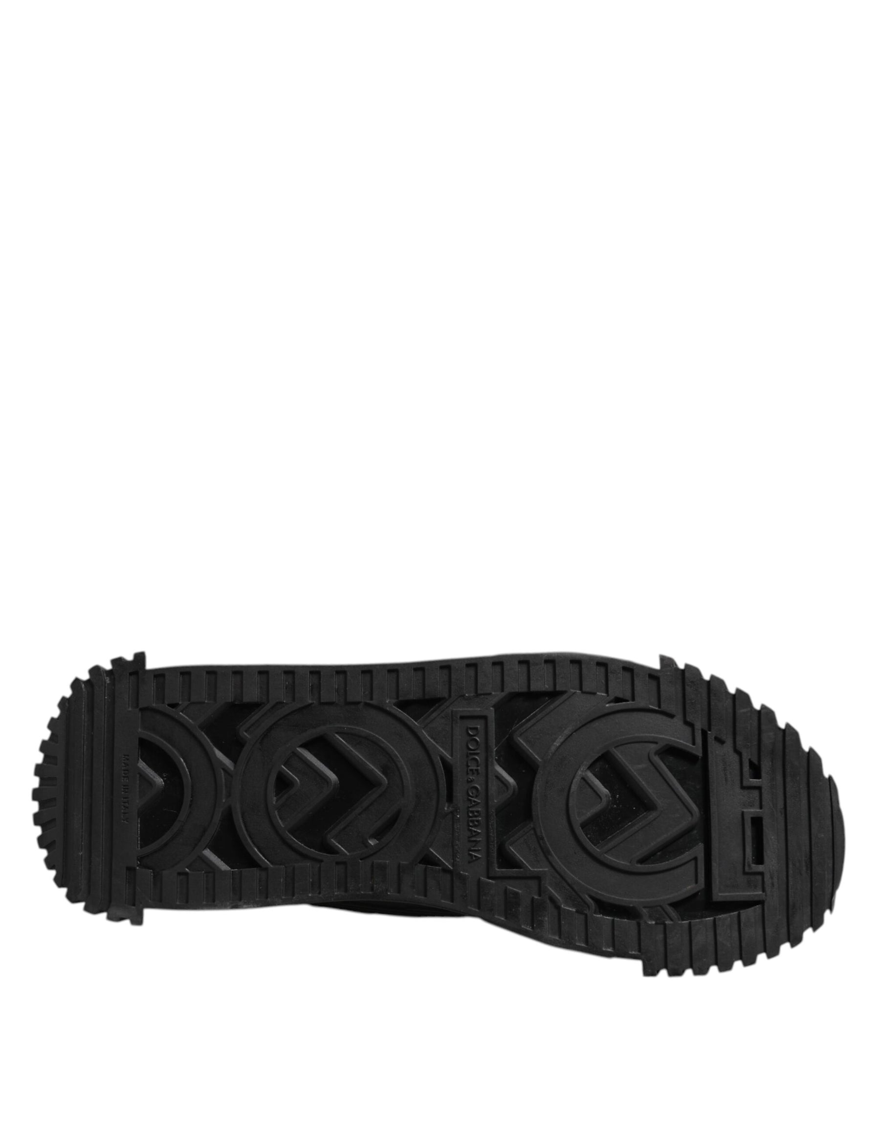 Dolce & Gabbana Black Logo Lace Up Low Top NS1 Sneakers Shoes | Regal Royce