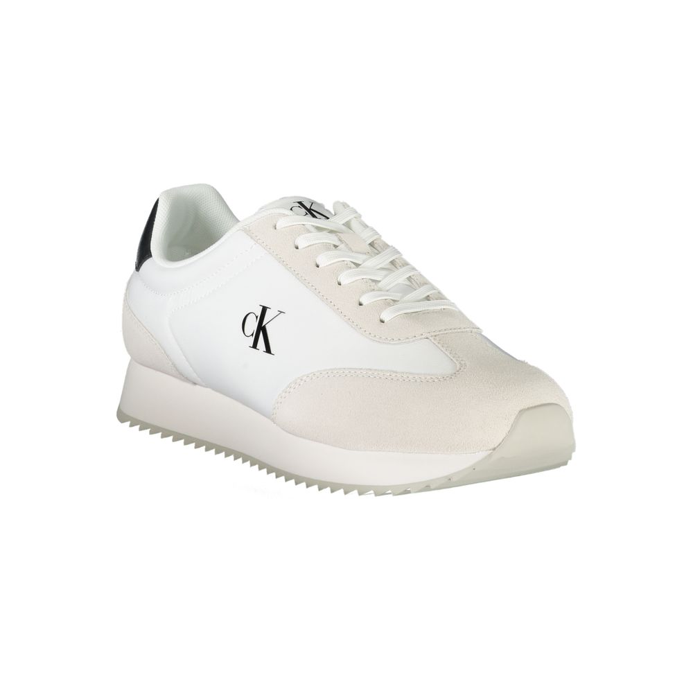 Calvin Klein Bianco Polyurethane Men Sneaker | Regal Royce