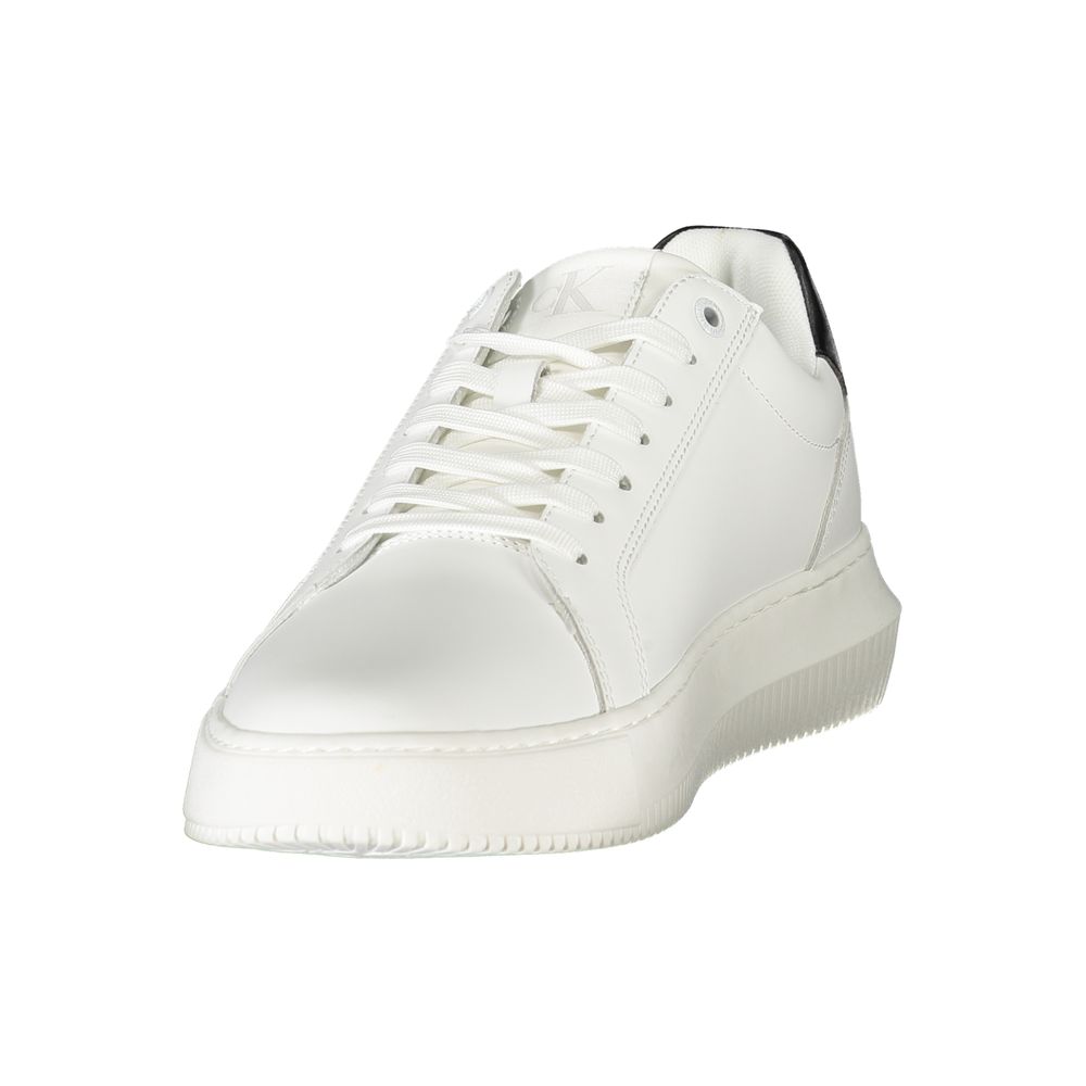 Calvin Klein Bianco Polyurethane Men Sneaker | Regal Royce