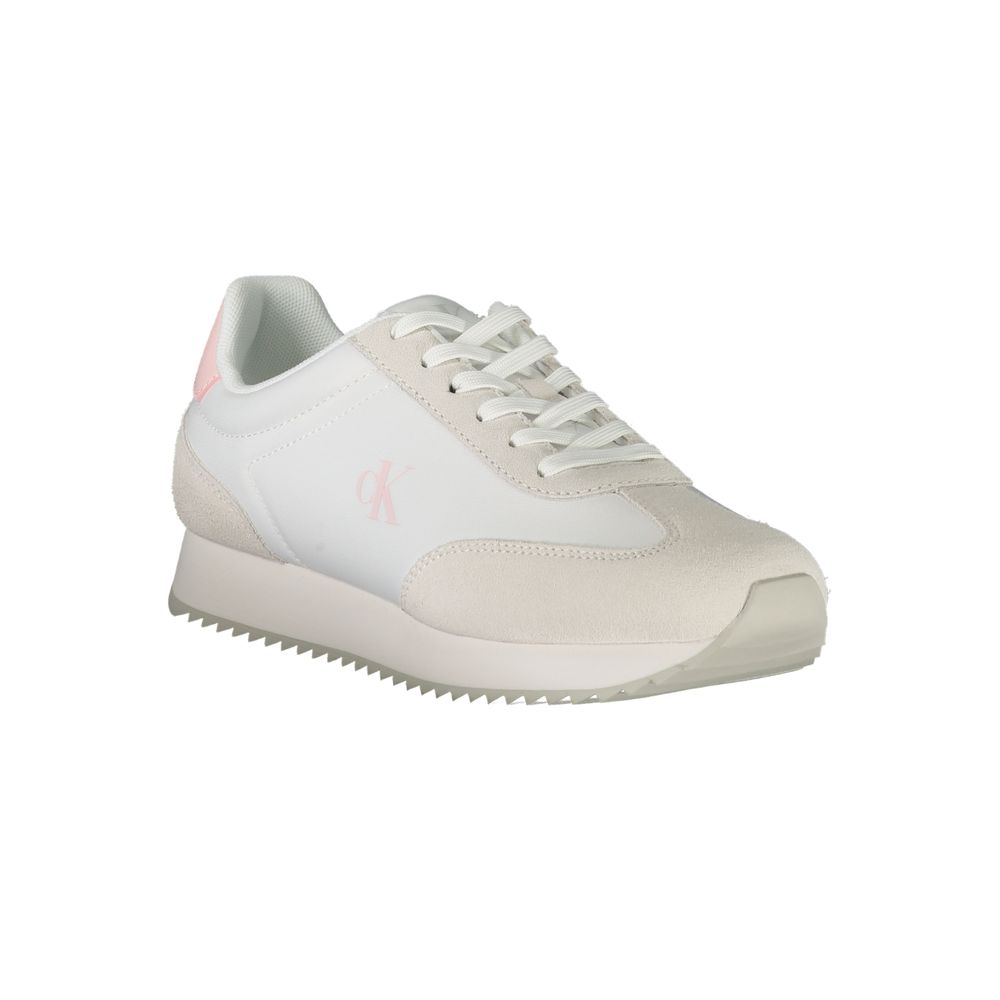 Calvin Klein Bianco Leather Woman Sneaker | Regal Royce