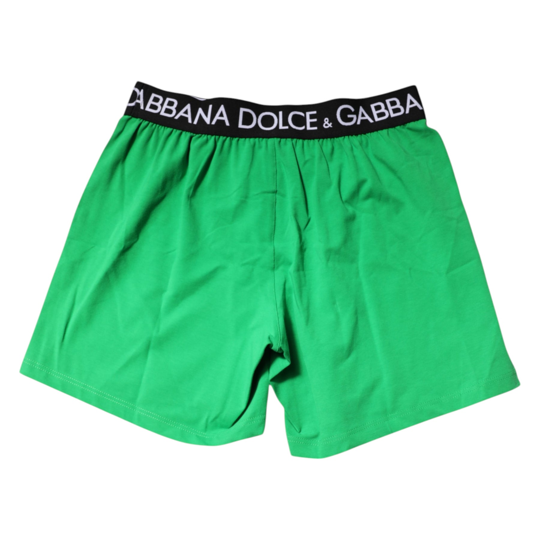 Dolce & Gabbana Green Cotton Regular Boxer Shorts Underwear | Regal Royce