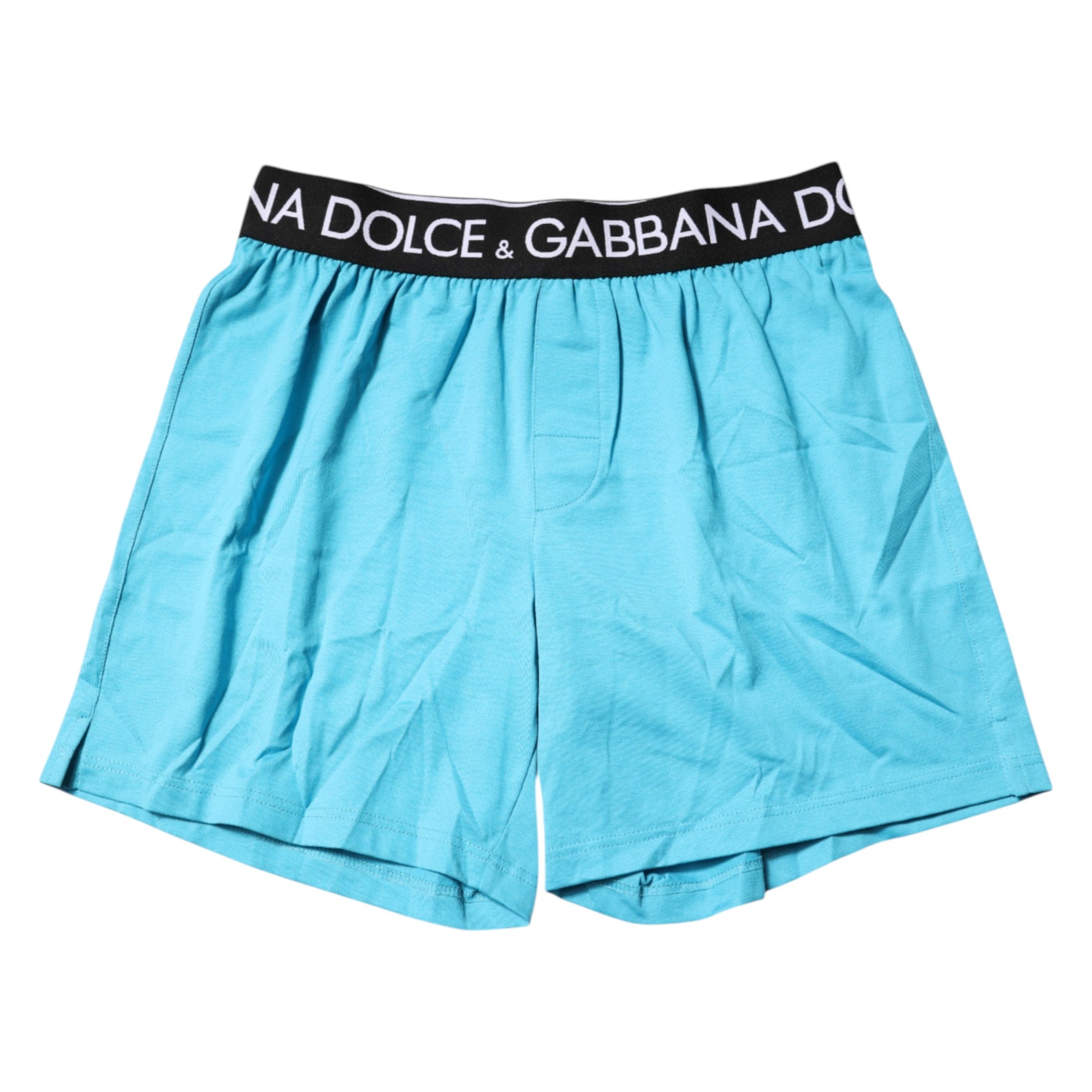Dolce & Gabbana Blue Logo Waist Regular Boxer Shorts Underwear | Regal Royce