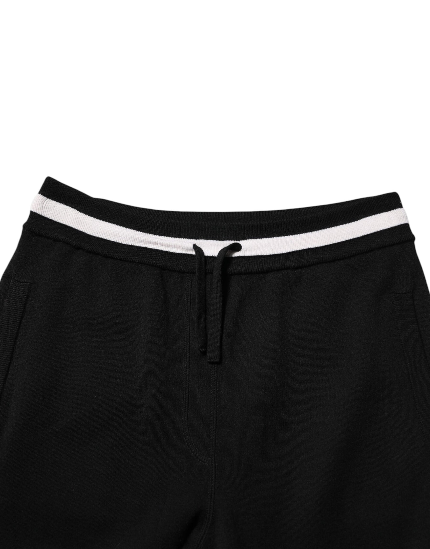 Dolce & Gabbana Black Cotton Men Jogger Sweatpants Pants | Regal Royce