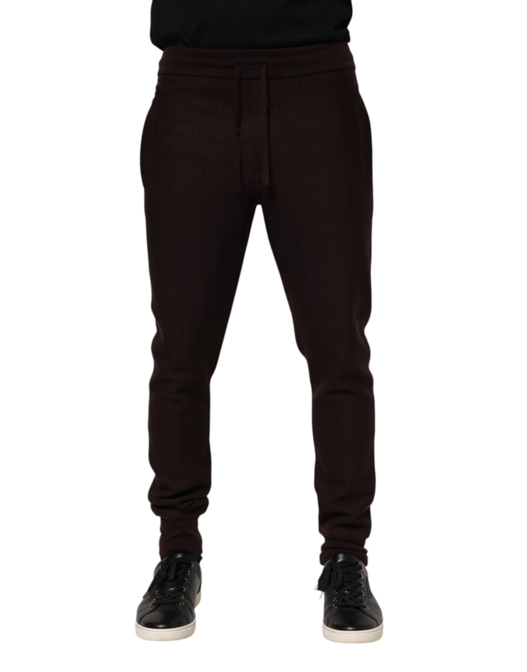 Dolce & Gabbana Brown Cashmere Men Jogger Sweatpants Pants | Regal Royce