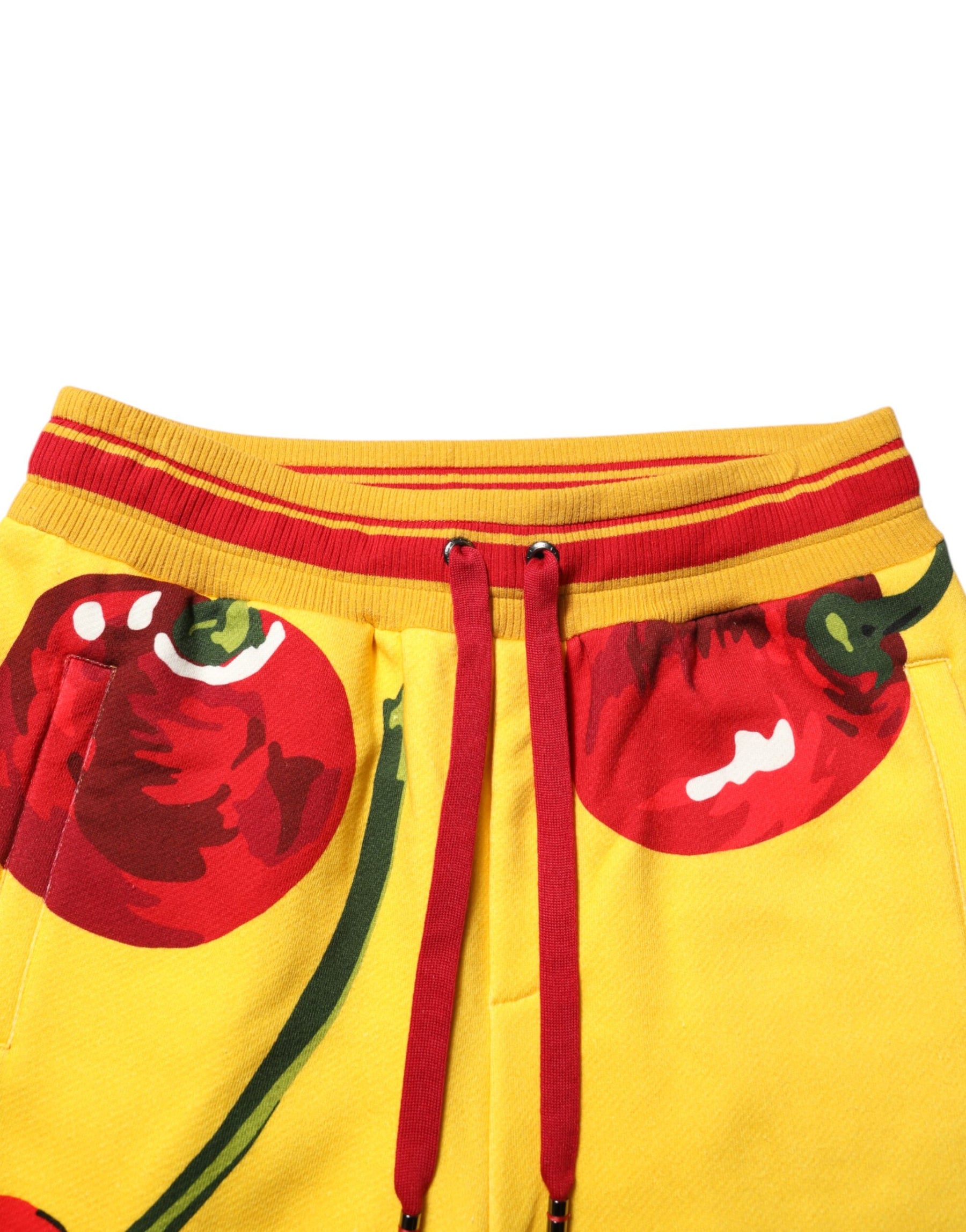 Dolce & Gabbana Yellow Cherry Print Jogger Sweatpants Pants | Regal Royce