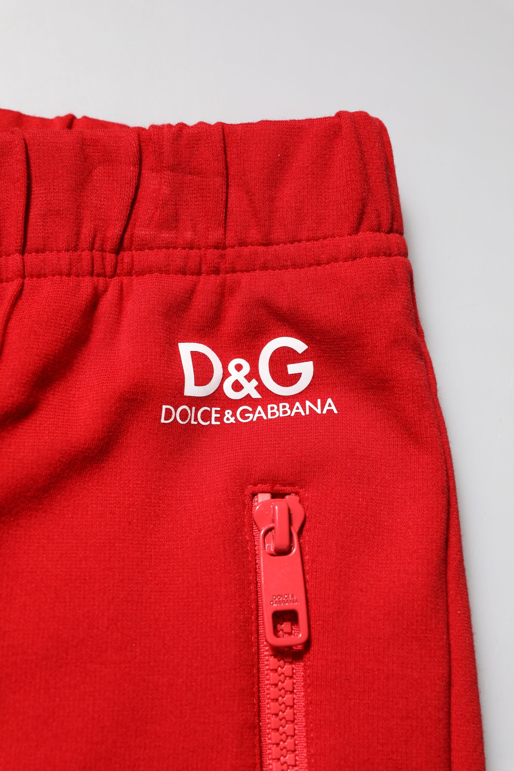 Dolce & Gabbana Red Viscose Logo Jogger Men Sweatpants Pants | Regal Royce