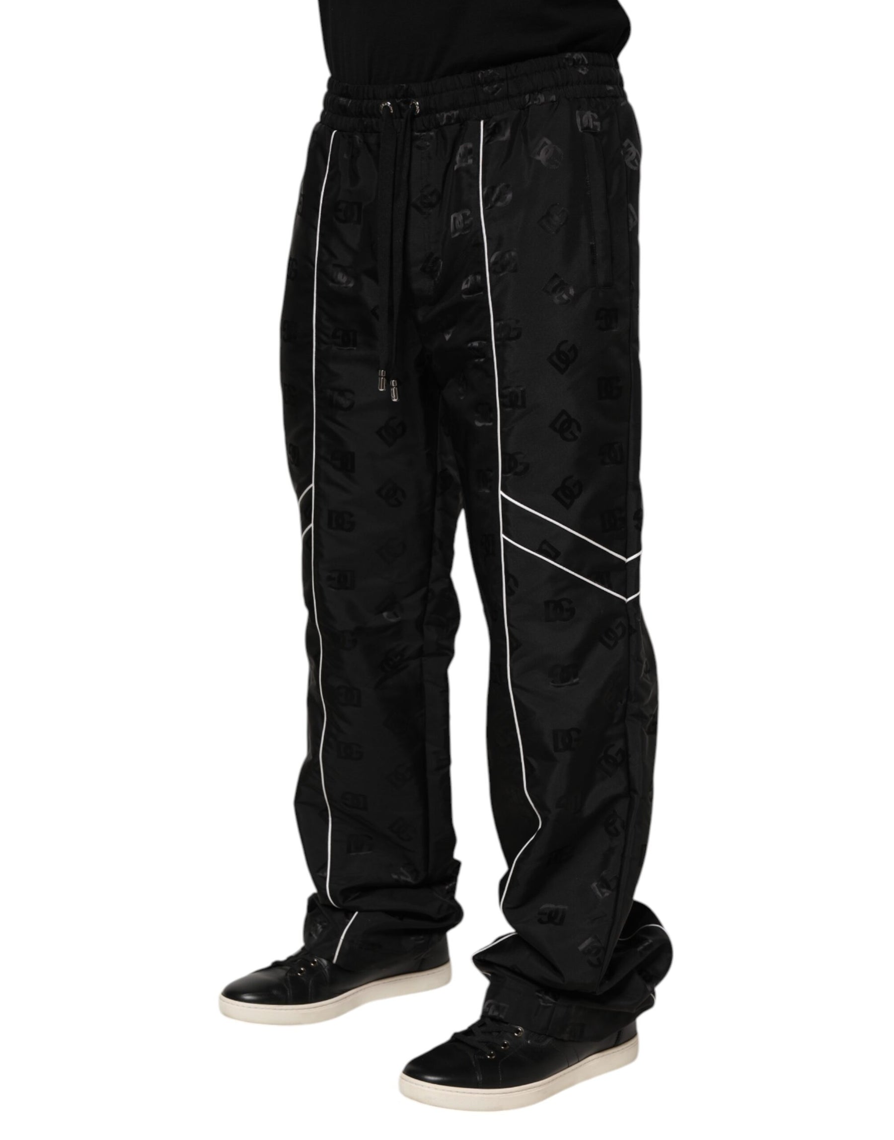 Dolce & Gabbana Black Cotton Straight Jogger Sweatpants Pants | Regal Royce