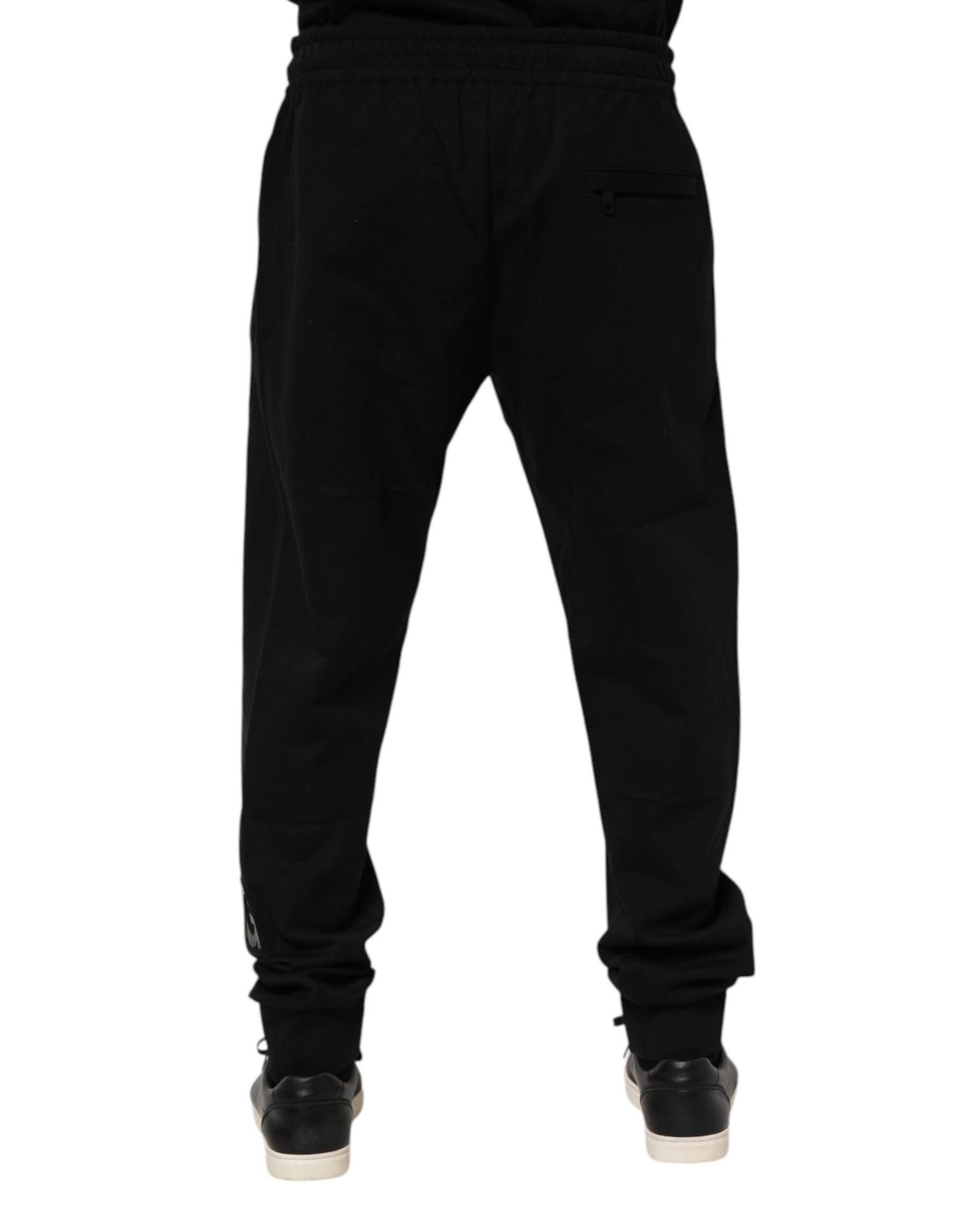Dolce & Gabbana Black Cotton Men Jogger Sweatpants Pants | Regal Royce