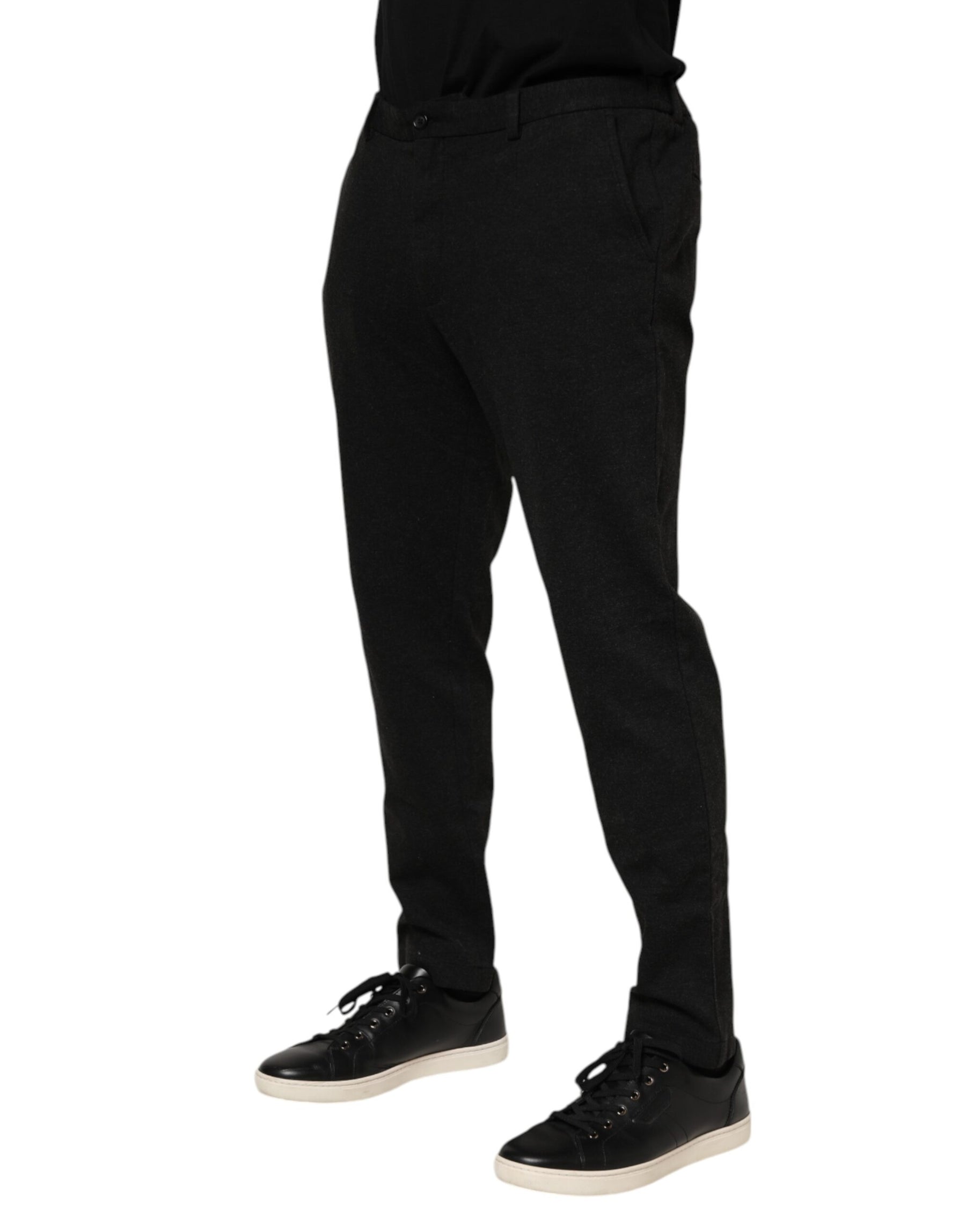 Dolce & Gabbana Dark Gray Viscose Dress Men Pants | Regal Royce