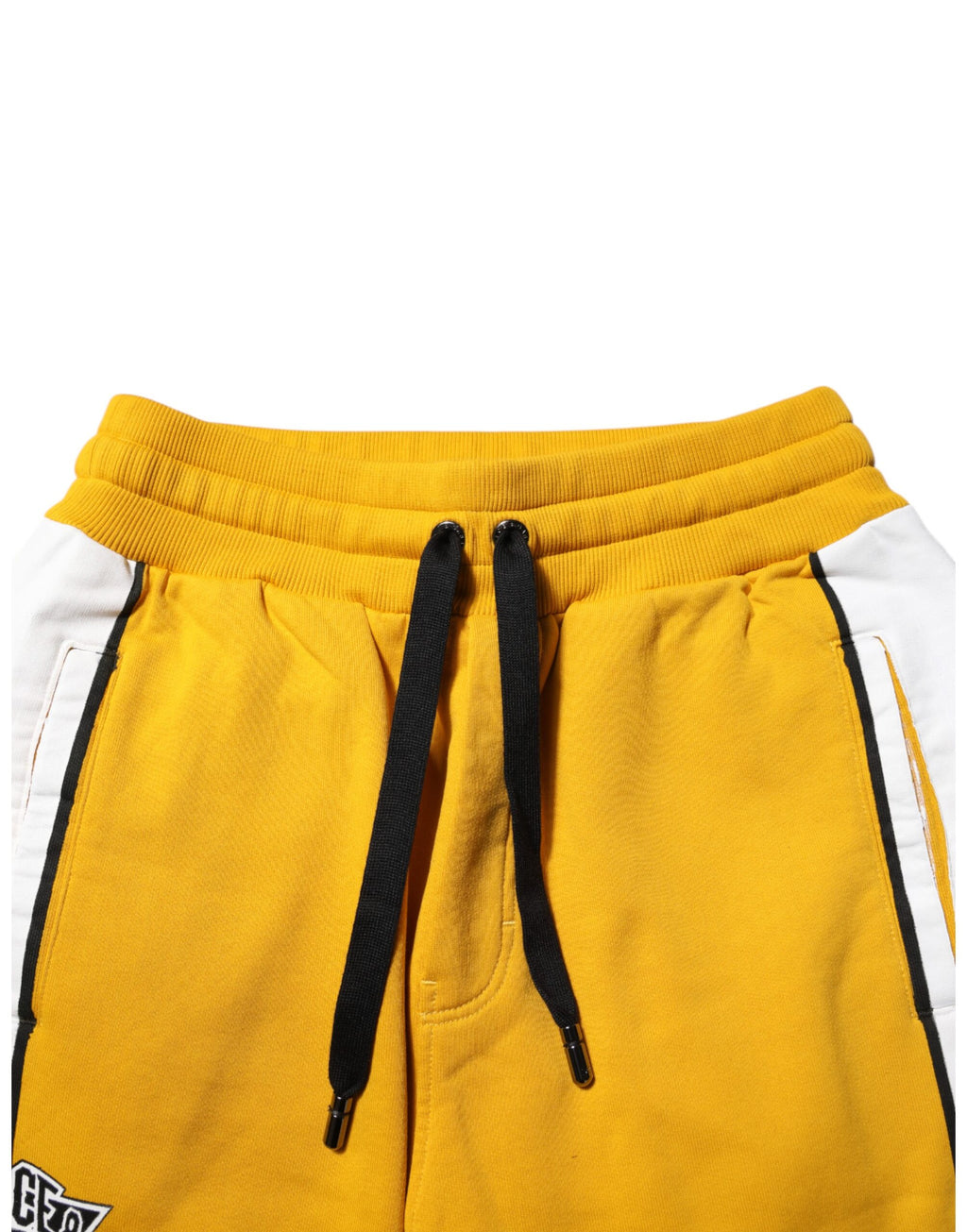 Dolce & Gabbana Yellow Cotton Logo Jogger Sweatpants Pants