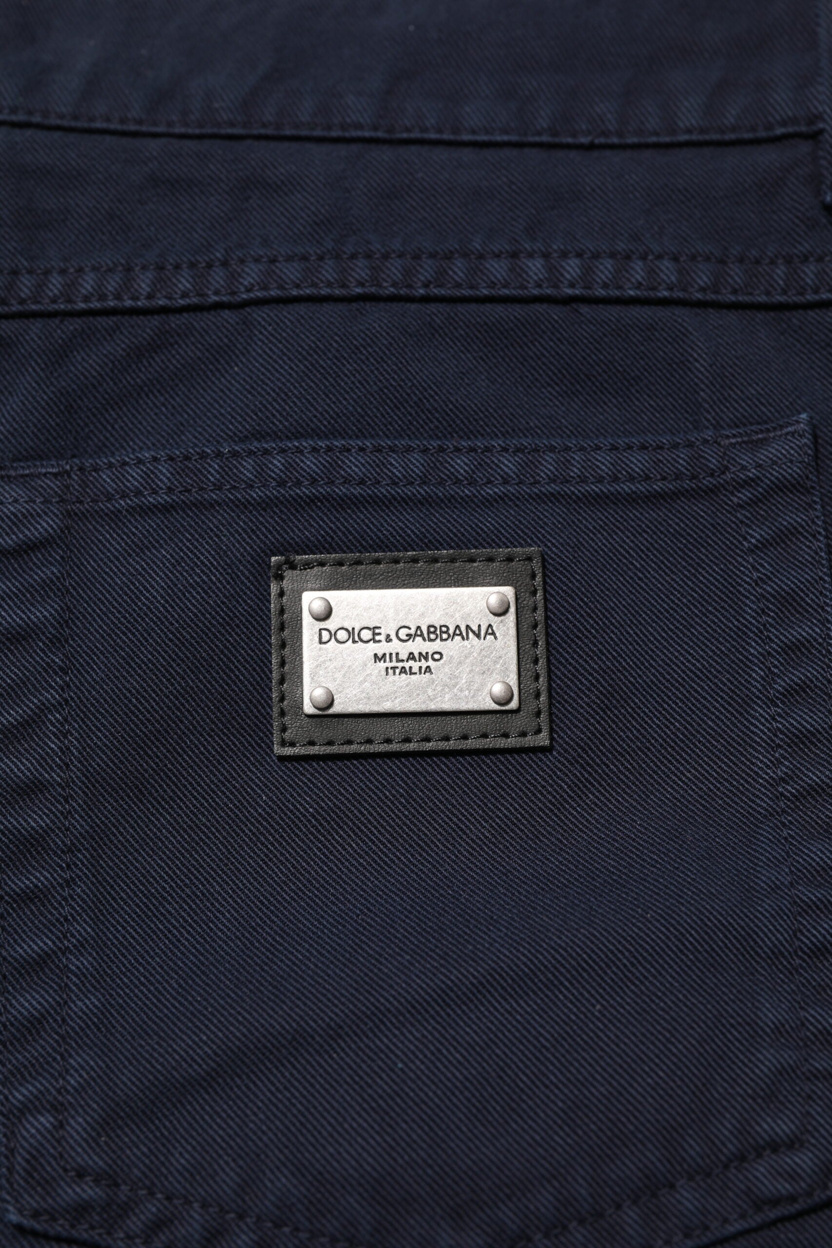 Dolce & Gabbana Black Cotton Tapered Denim Jeans | Regal Royce