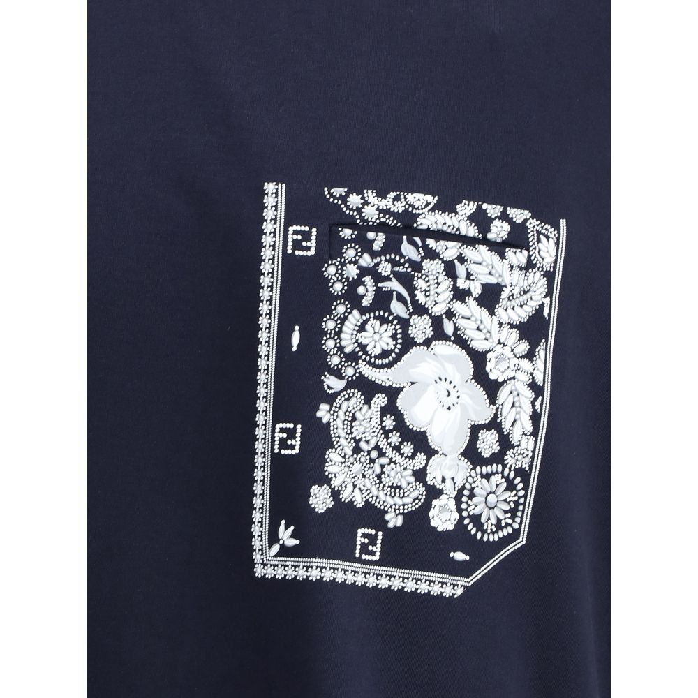 Fendi Blue Cotton T-Shirt | Regal Royce