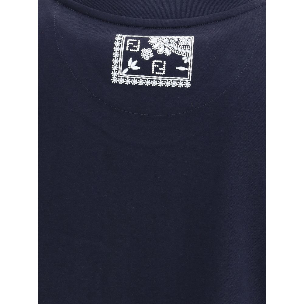 Fendi Blue Cotton T-Shirt | Regal Royce
