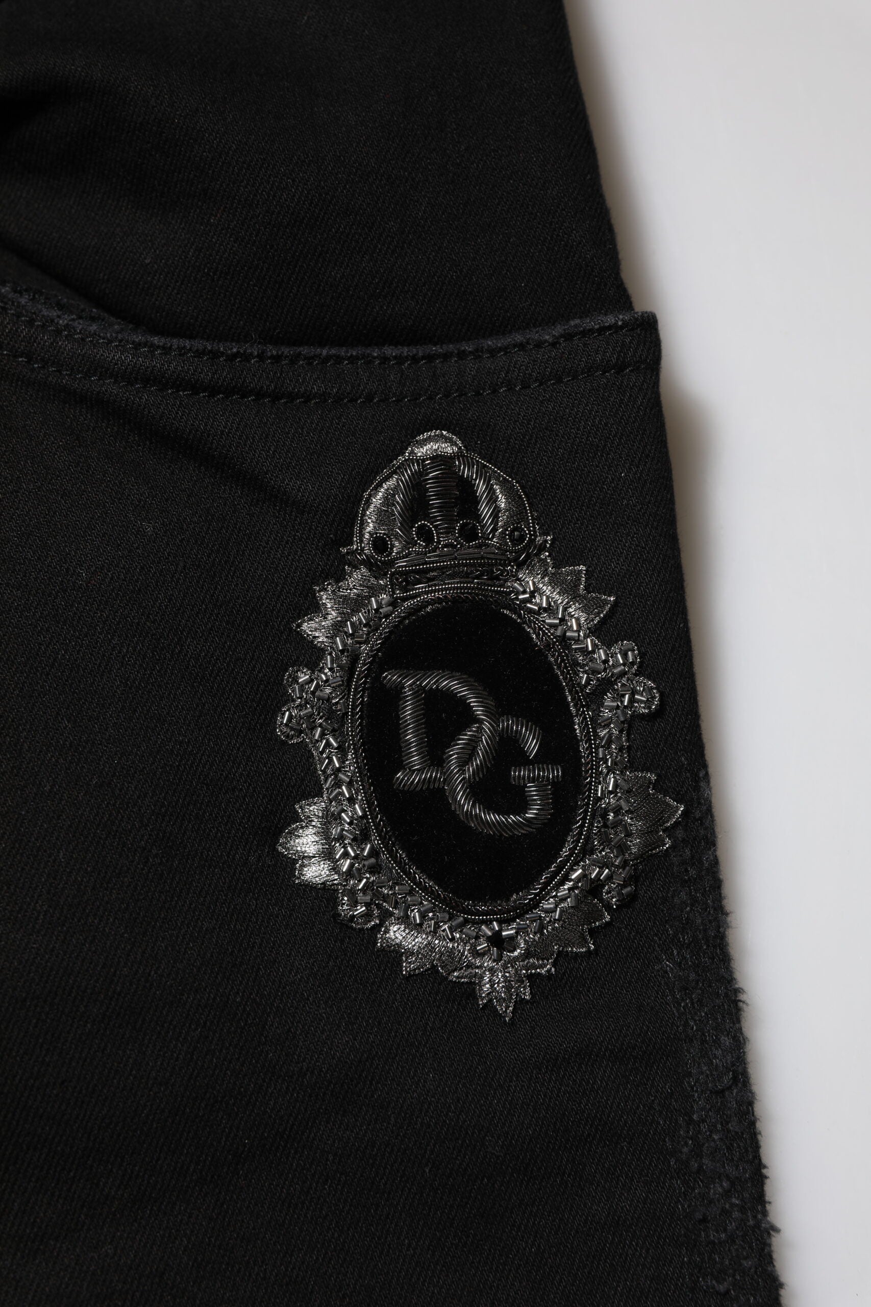 Dolce & Gabbana Black Cotton Skinny Men Denim Jeans | Regal Royce