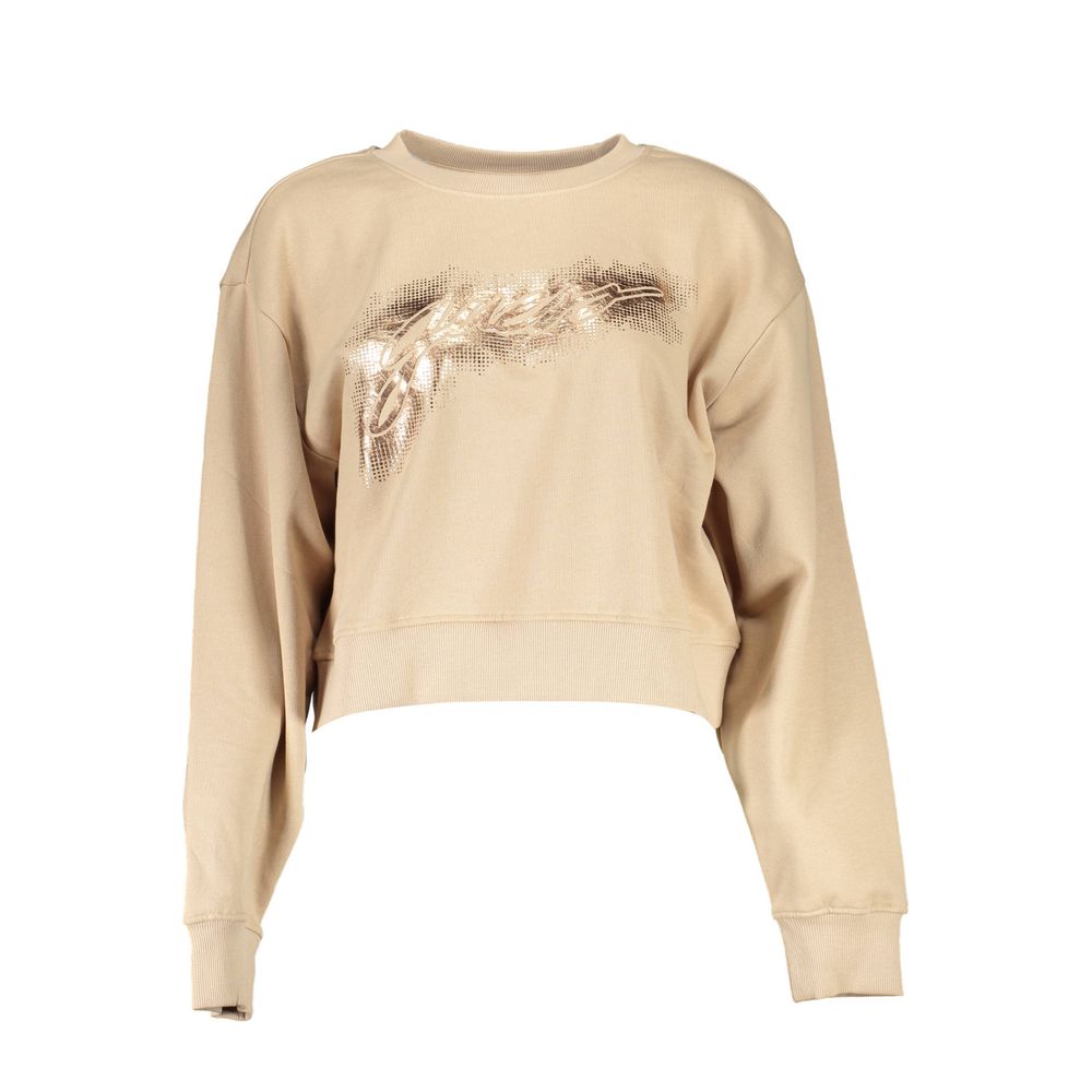 Guess Jeans Beige Cotton Women Sweater | Regal Royce