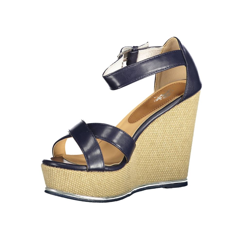 U.S. POLO ASSN. Blue Cotton Women Sandal | Regal Royce