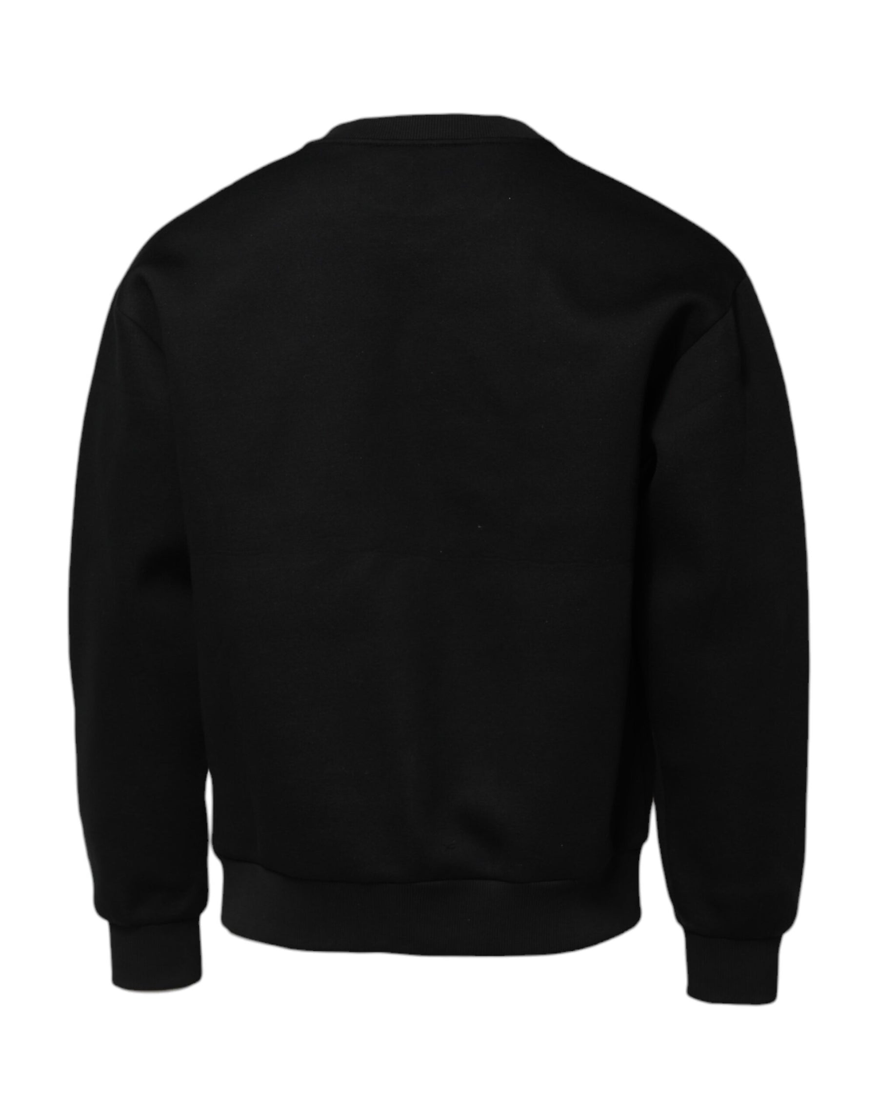 Dolce & Gabbana Black Modal DG Logo Plaque Pullover Sweater | Regal Royce