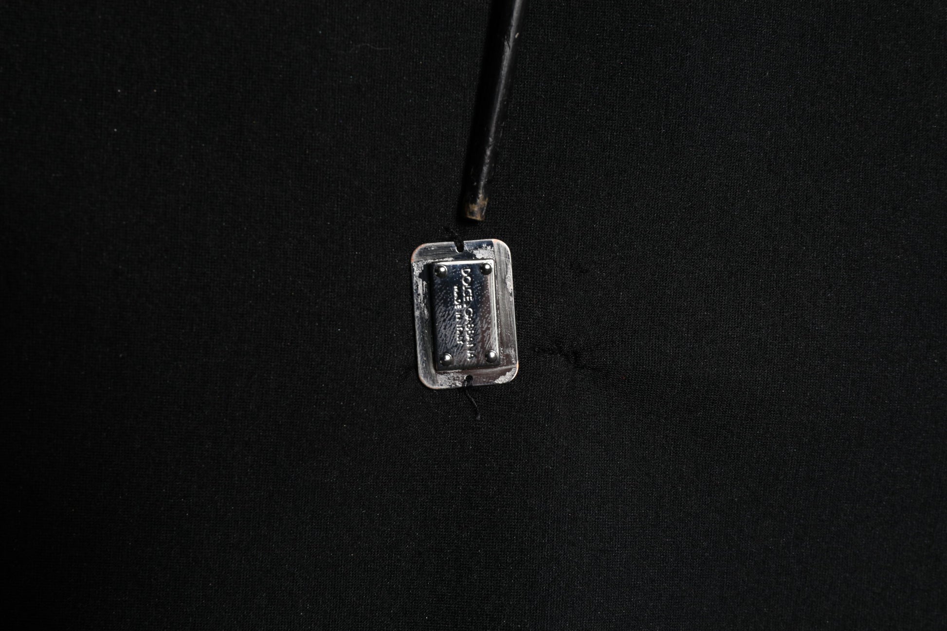 Dolce & Gabbana Black Modal DG Logo Plaque Pullover Sweater