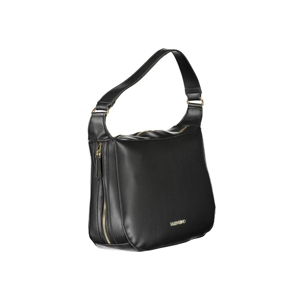Mario Valentino Black Polyurethane Women Handbag | Regal Royce