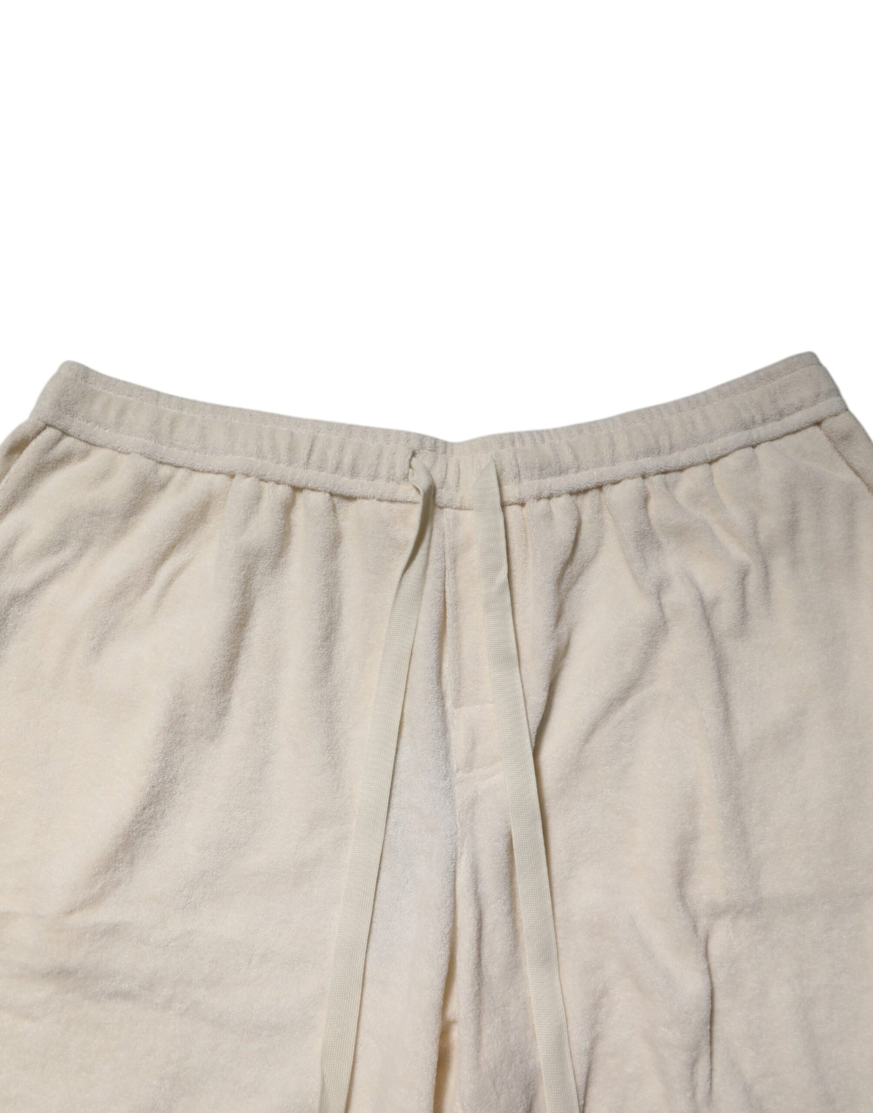 Dolce & Gabbana Ivory Cotton Men Bermuda Sweatshorts Shorts | Regal Royce