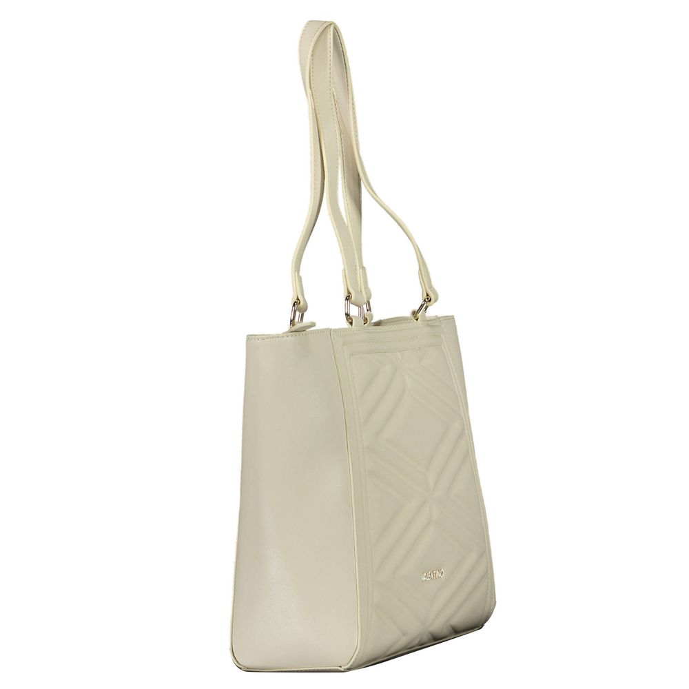 Mario Valentino Beige Polyurethane Women Handbag | Regal Royce