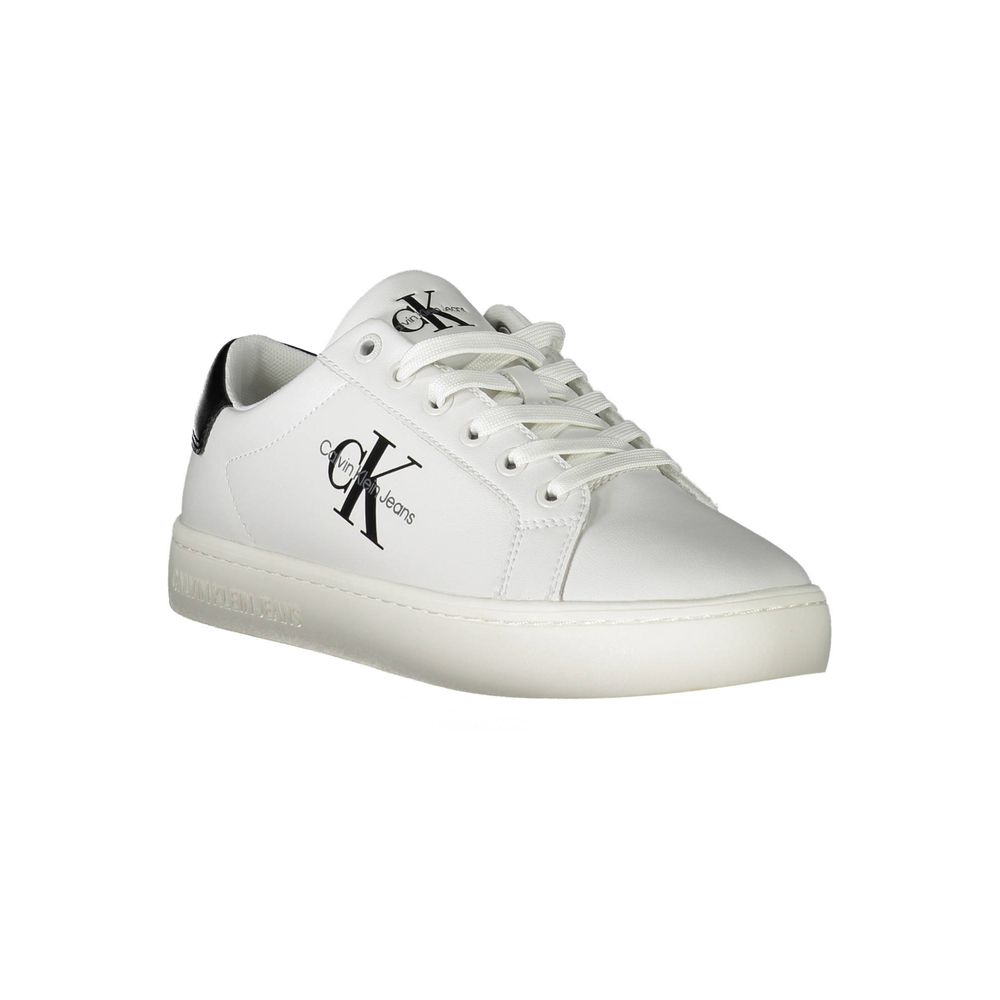 Calvin Klein Bianco Polyurethane Women Sneaker | Regal Royce