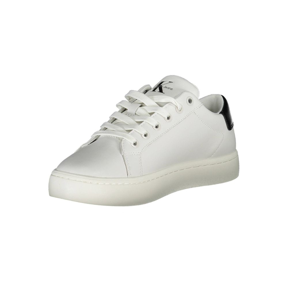 Calvin Klein Bianco Polyurethane Women Sneaker | Regal Royce