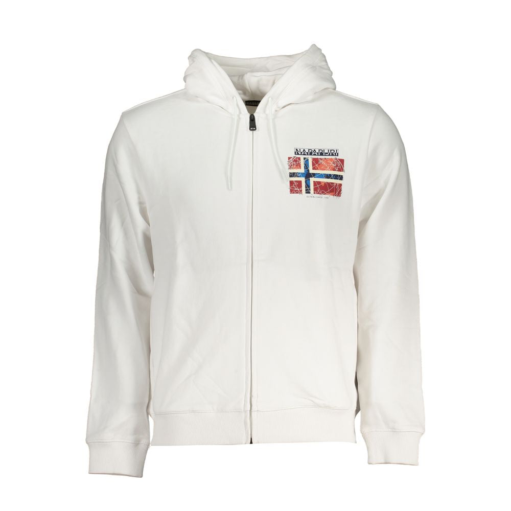 Napapijri "Bianco Cotton Men's Sweatshirt with Hood" | Regal Royce