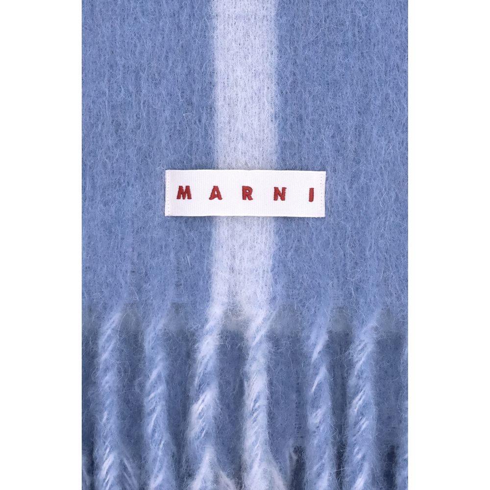 Marni Light Blue Wool Scarf | Regal Royce