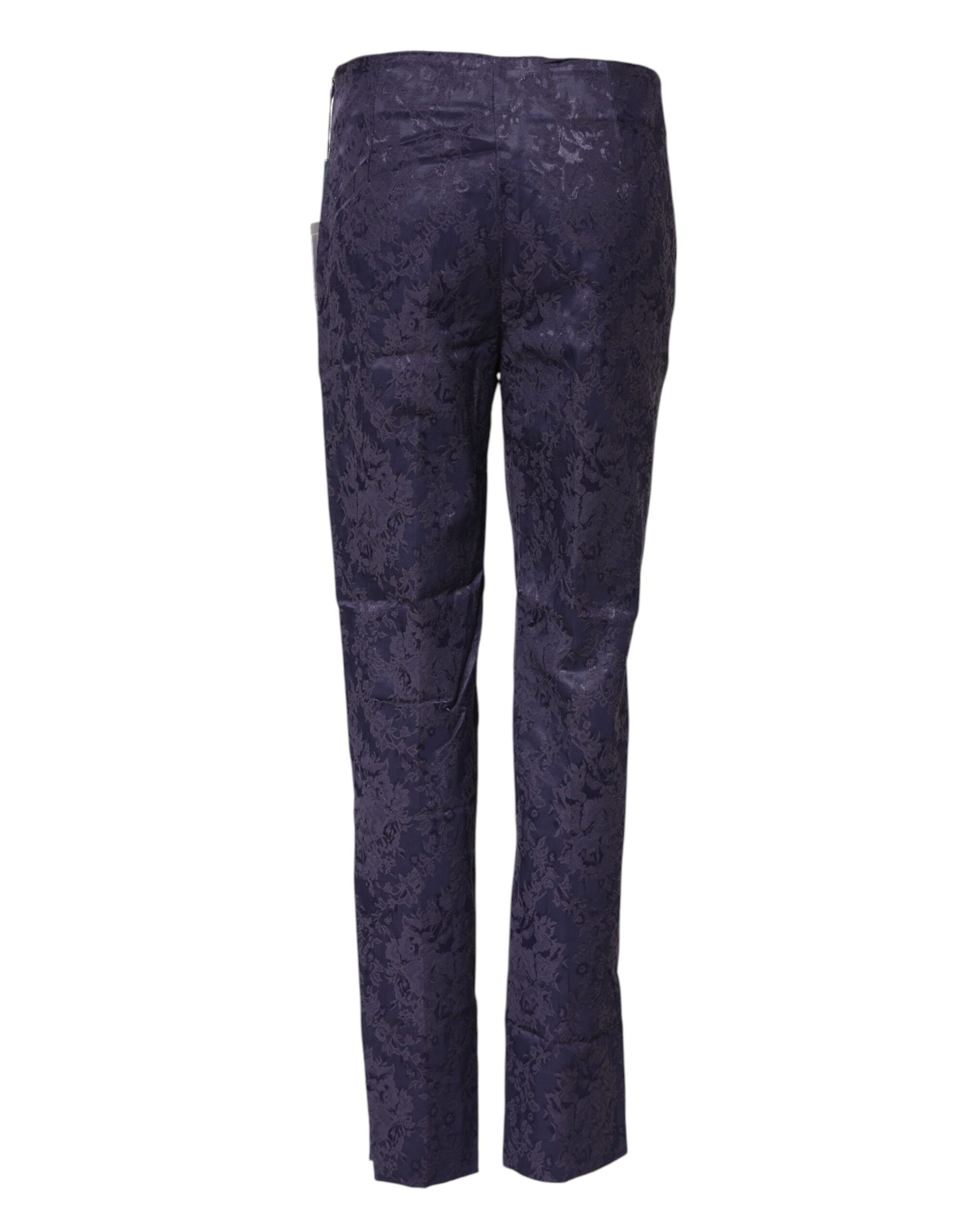 BENCIVENGA Purple Jacquard High Waisted Pants | Regal Royce
