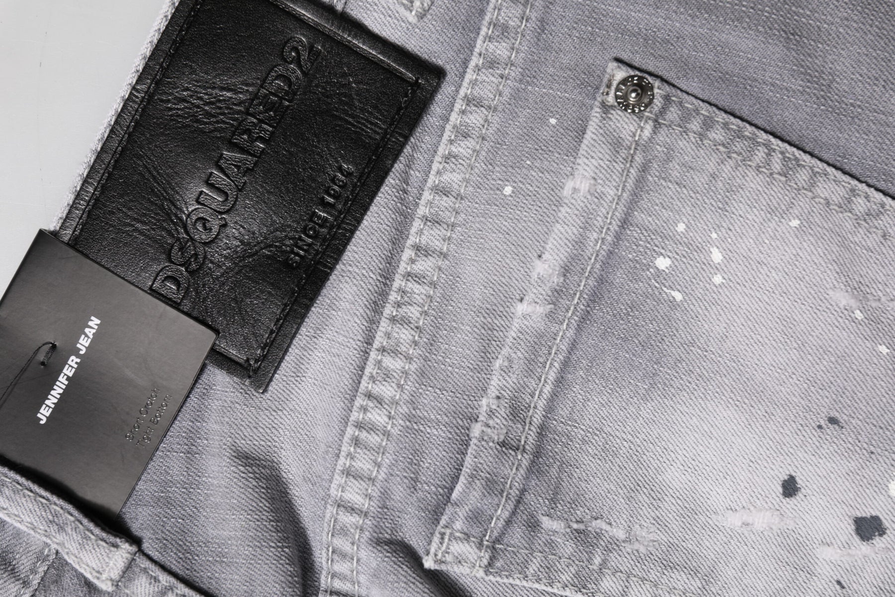 Dsquared² Gray Washed Mid Waist Tapered Denim Jeans | Regal Royce